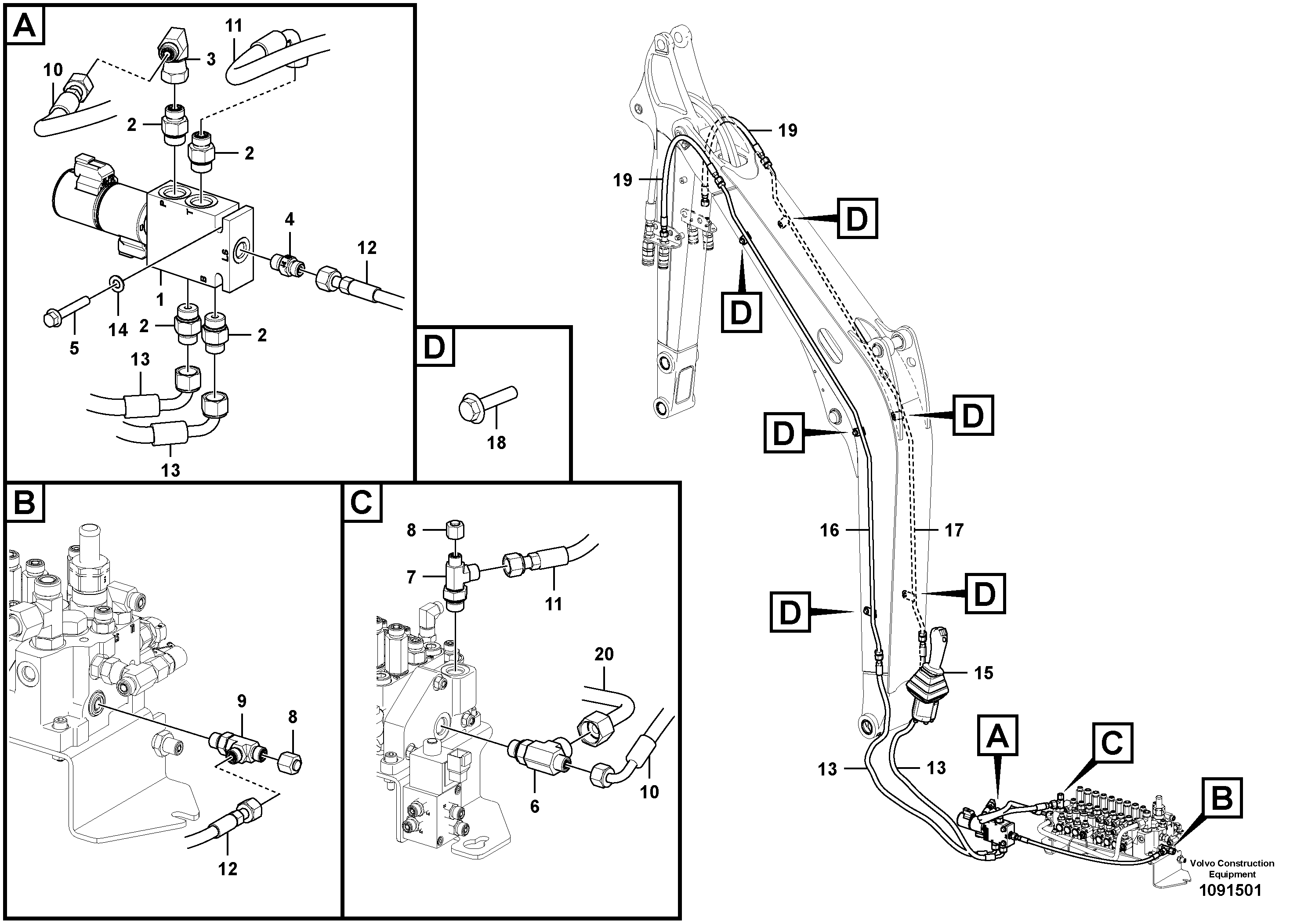 Fuel miser valve VOE15700910 VOLVO