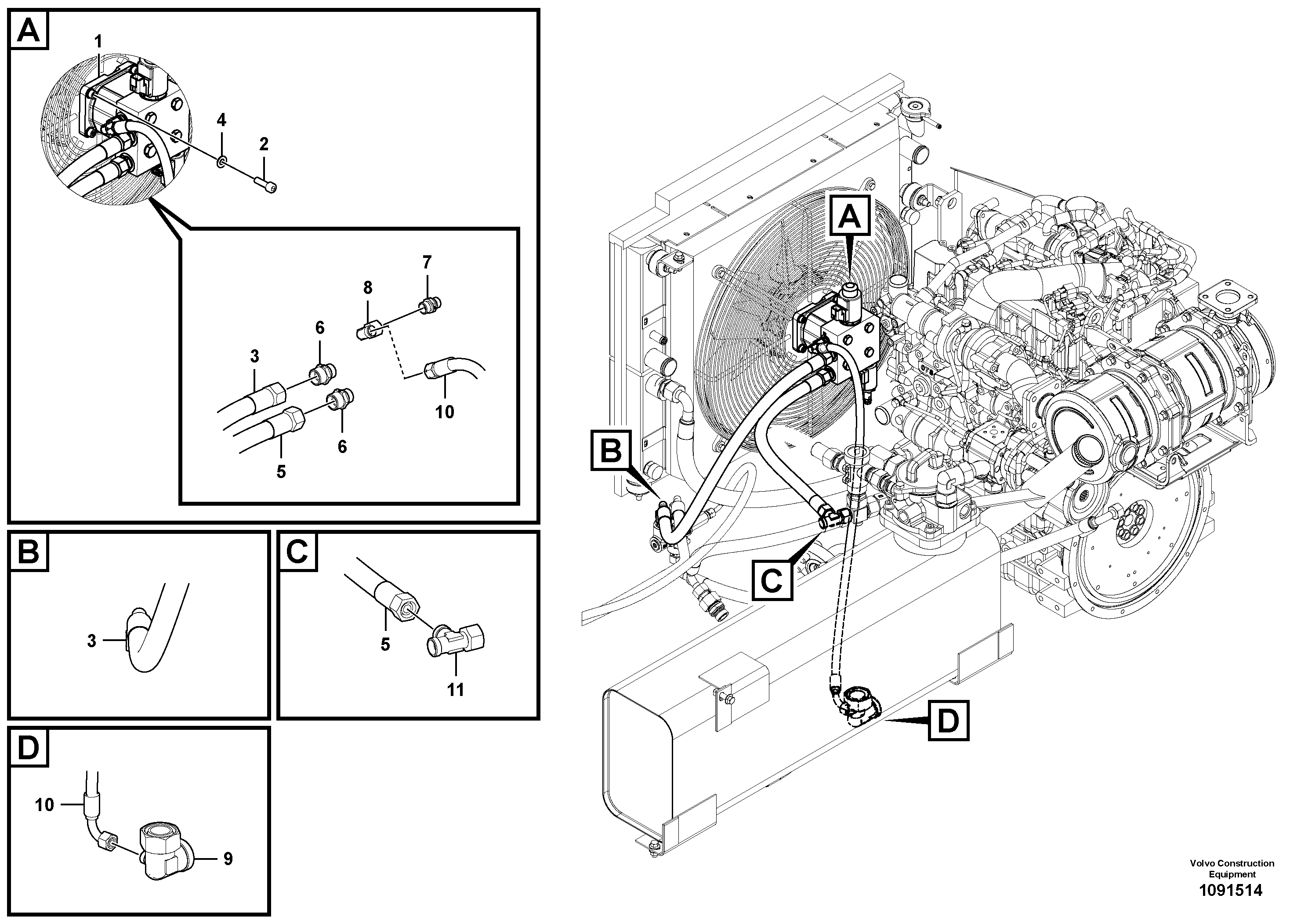 Timing gear casing VOE15236036 VOLVO