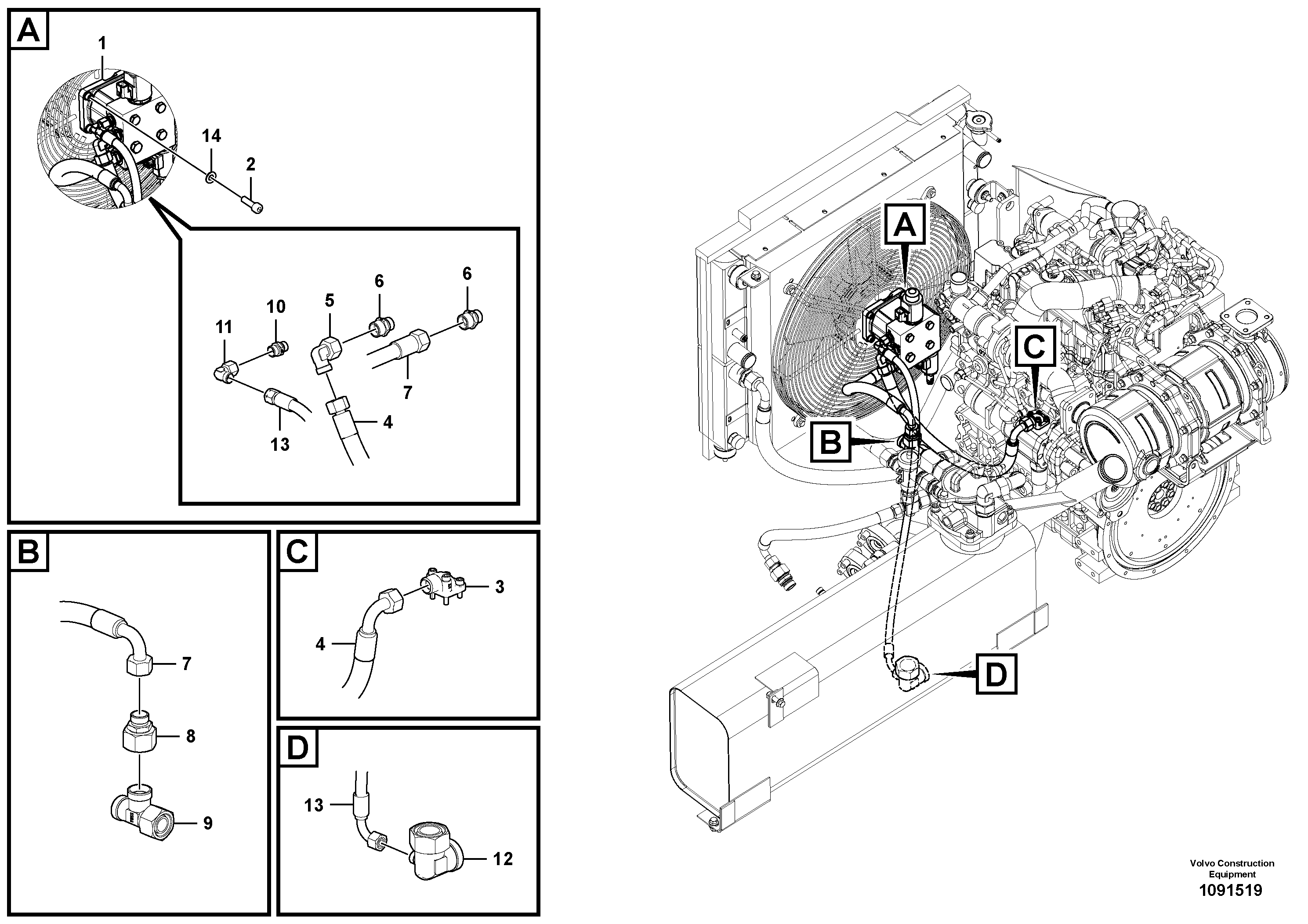 Timing gear casing VOE15234972 VOLVO