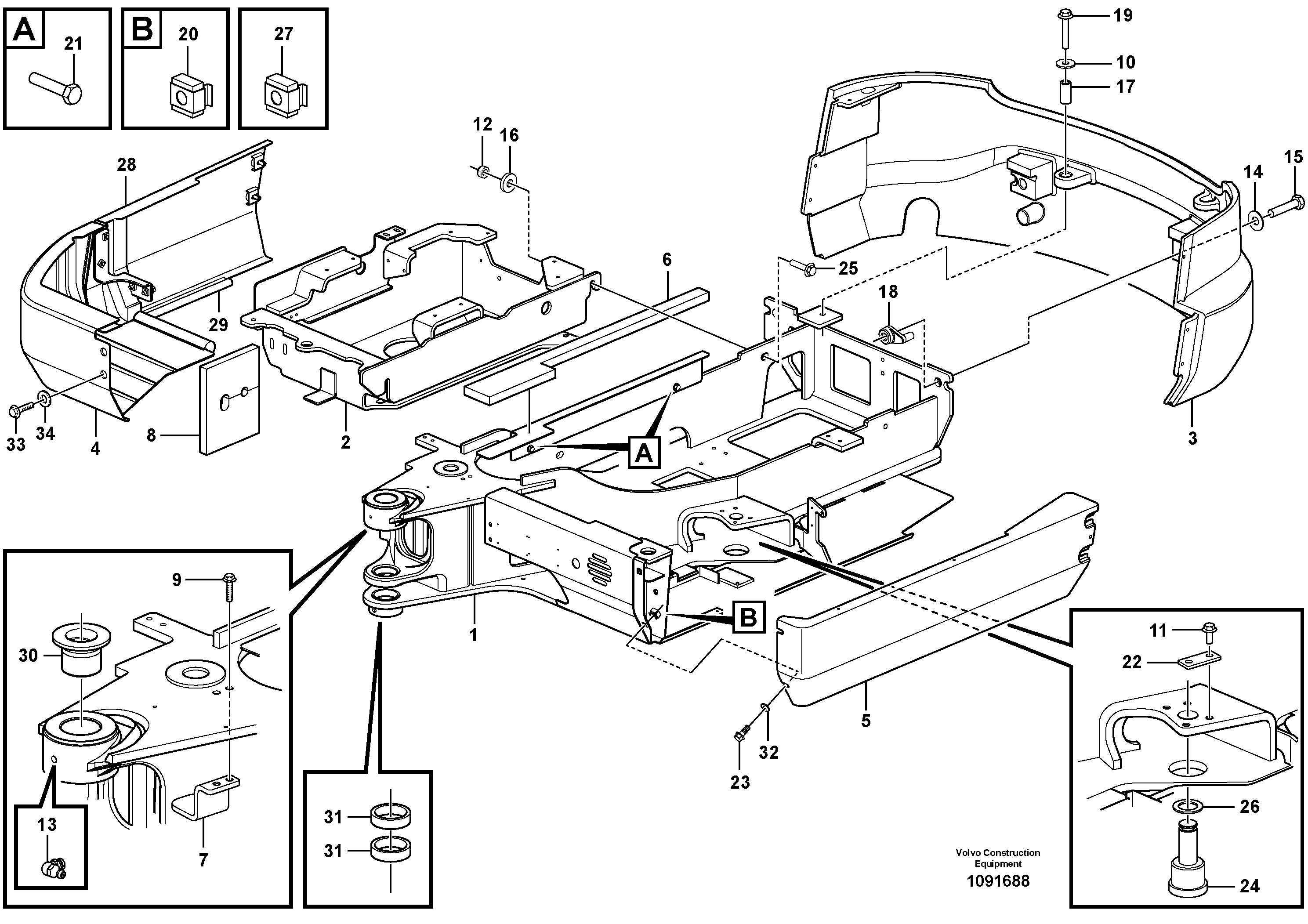 Sealing plate VOE15615212 VOLVO