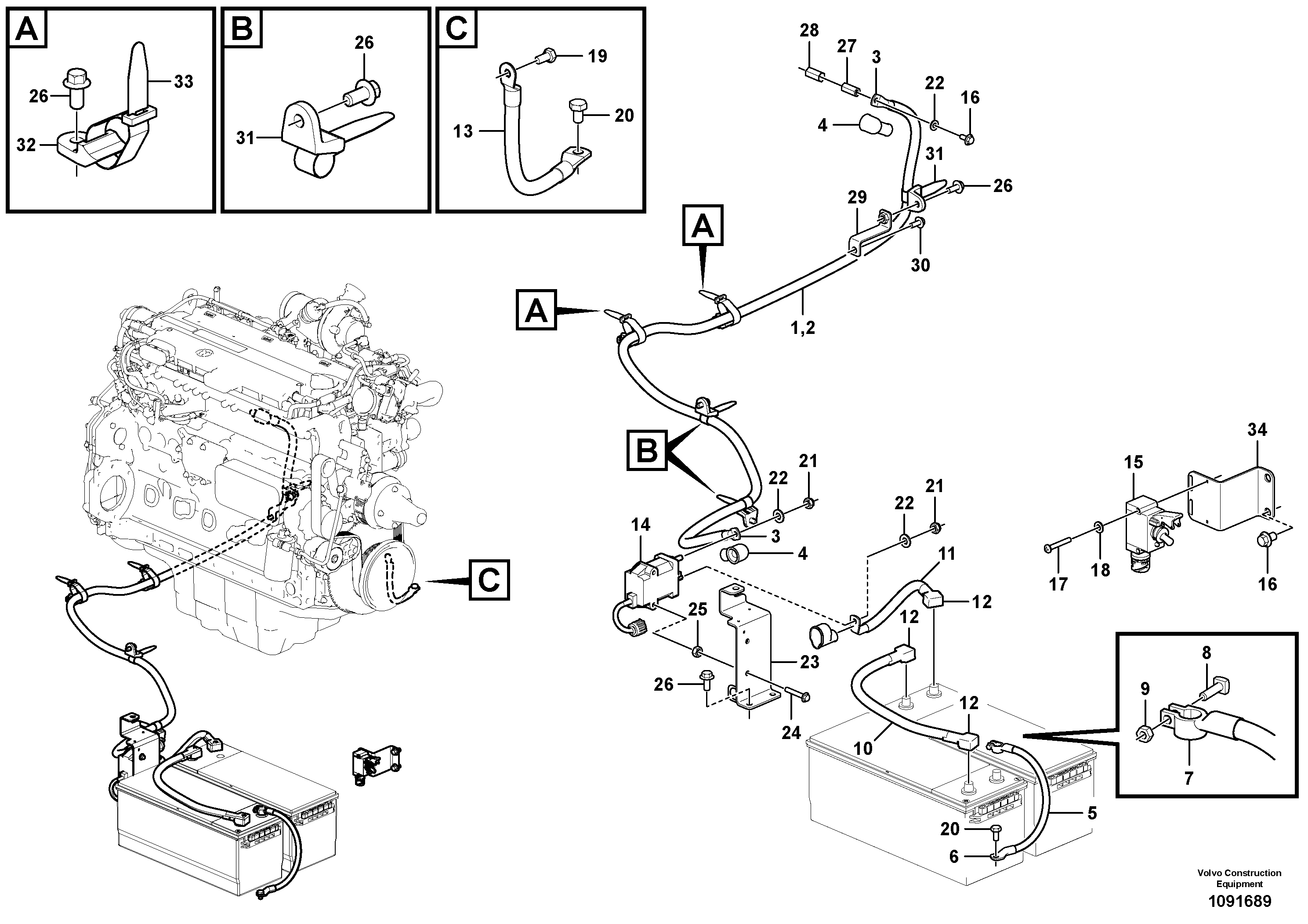 Seat frame RM/VOE14701973 VOLVO
