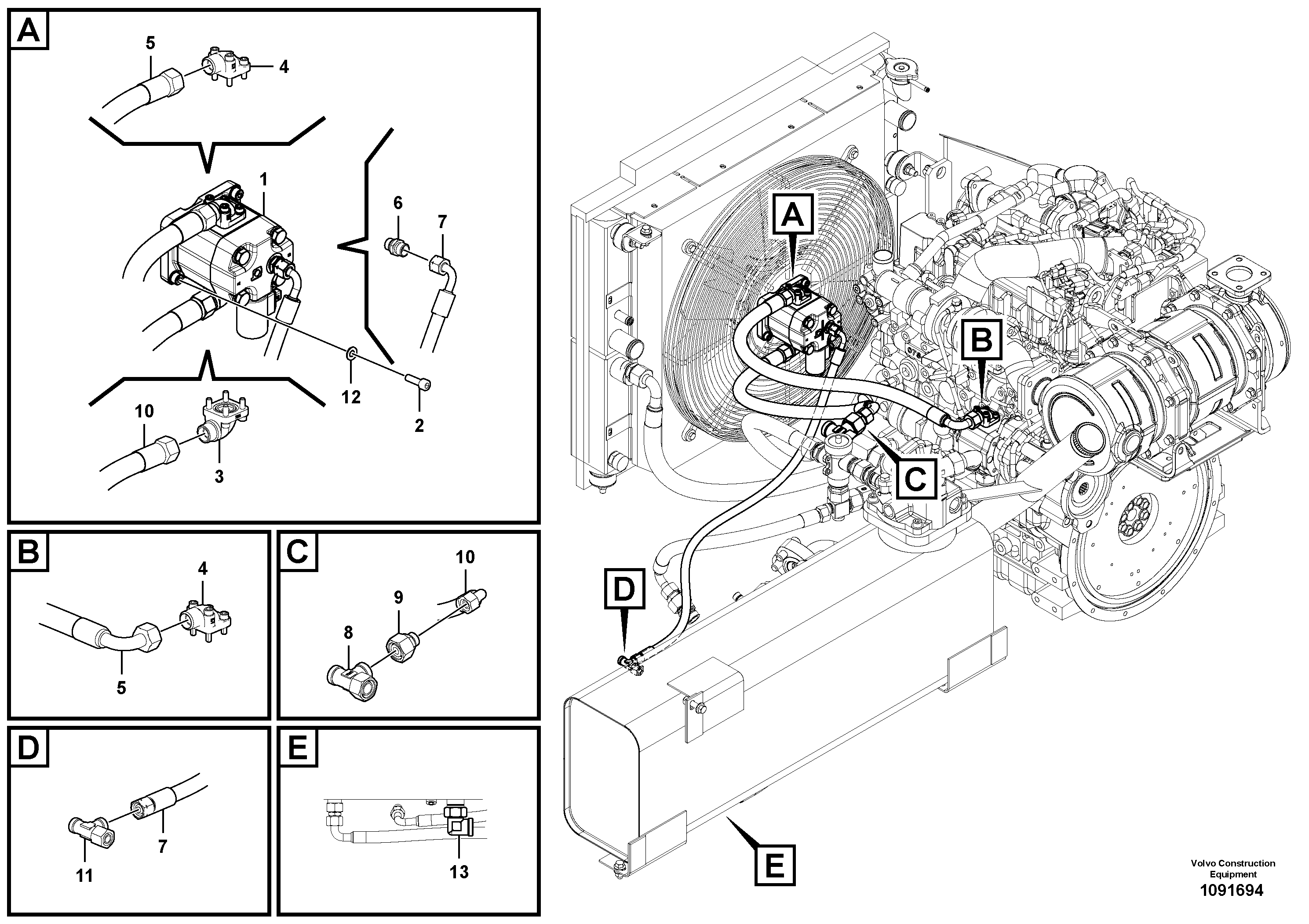 Tilt bearing VOE955894 VOLVO