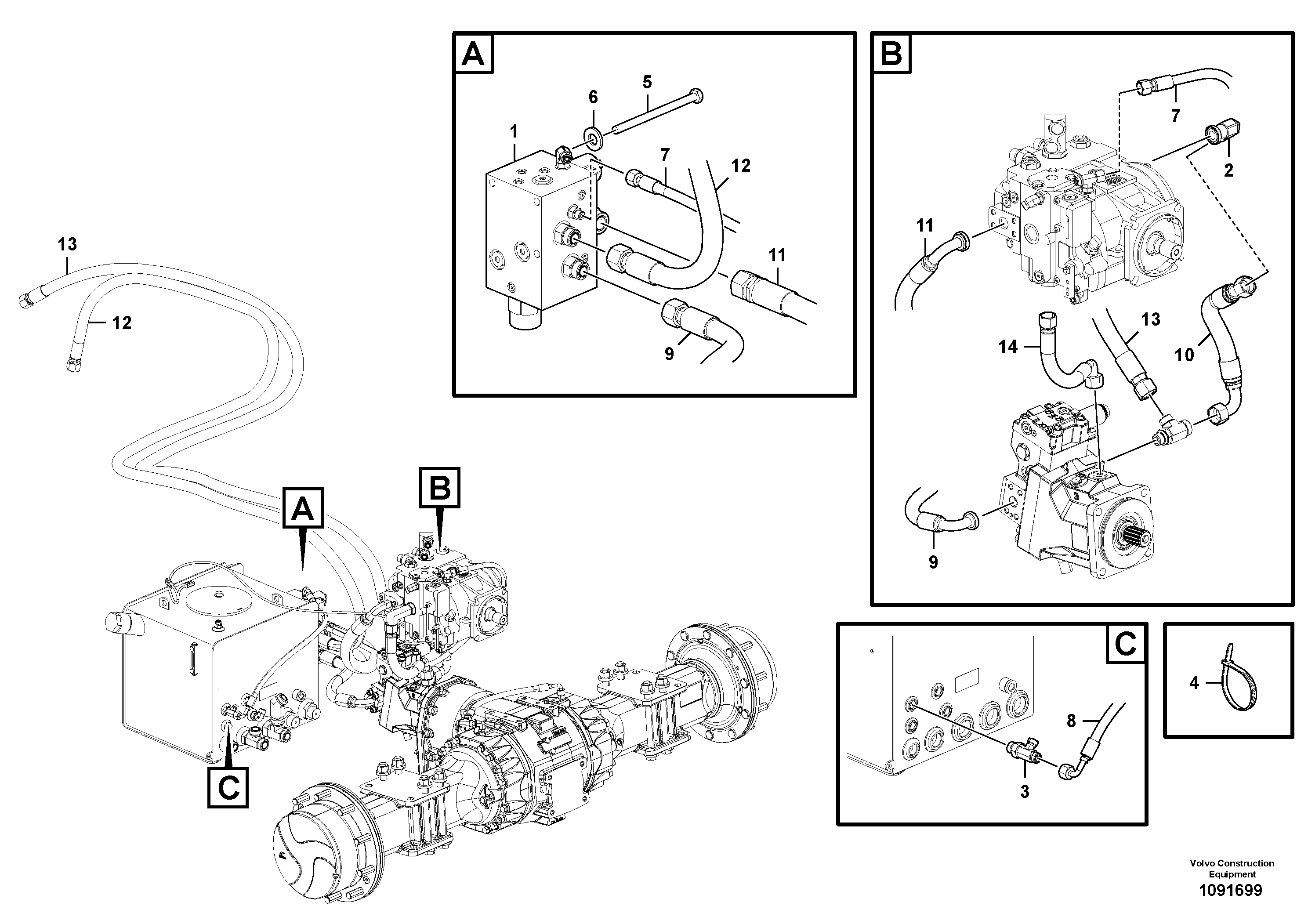 Timing gear casing VOE12834749 VOLVO