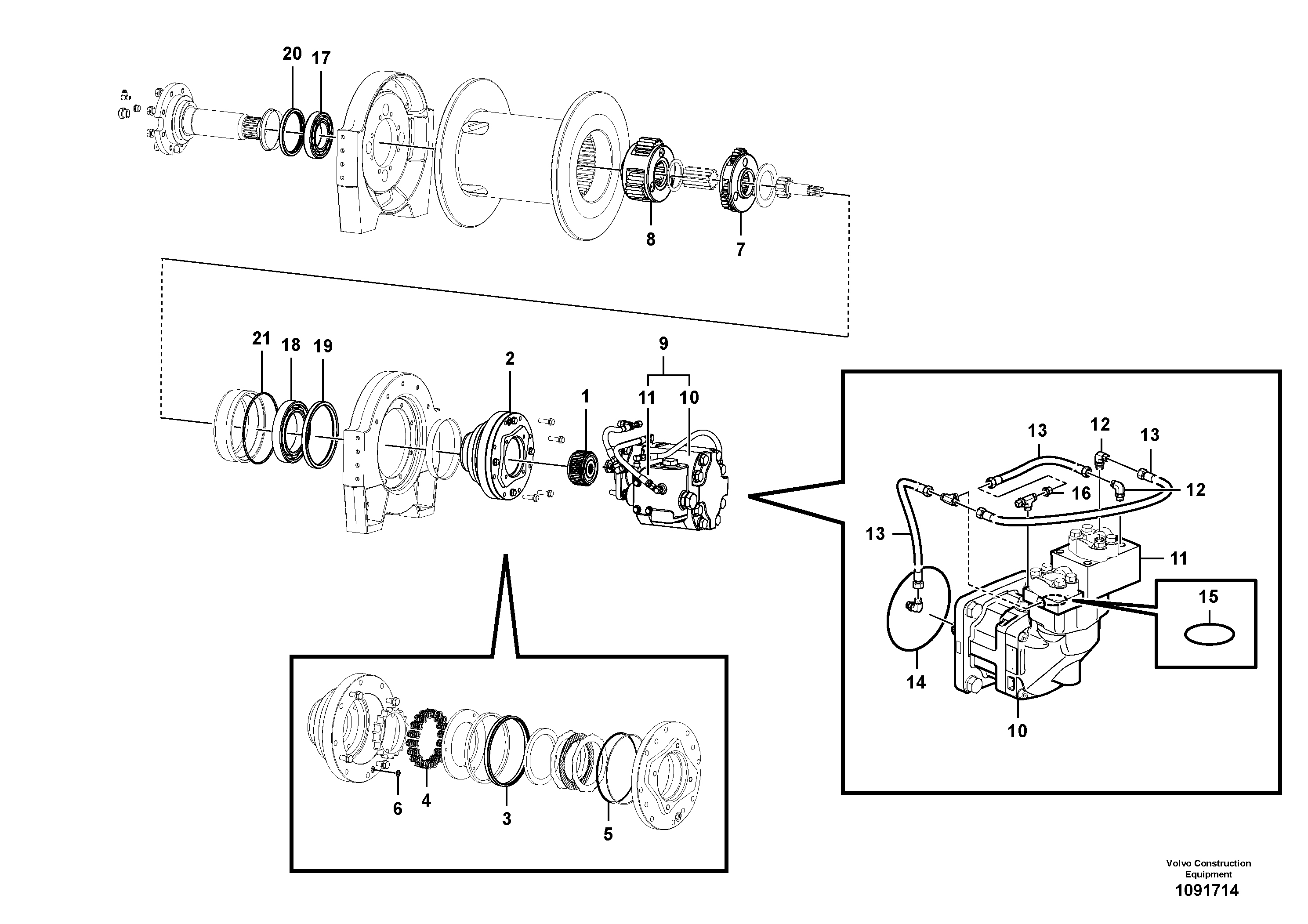 Fuel pipes, VOE14639237 VOLVO