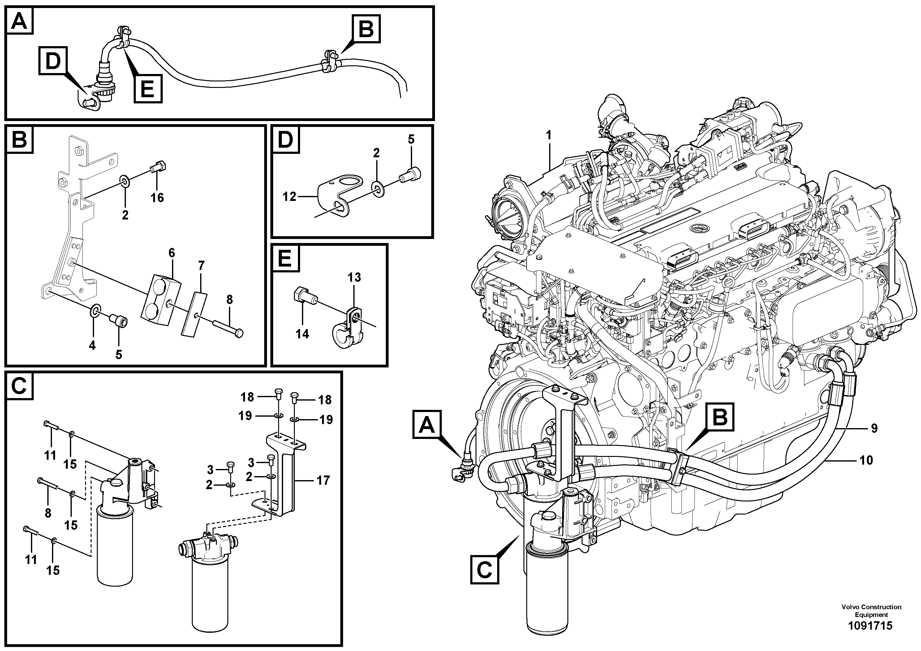 Seat frame VOE14725190 VOLVO
