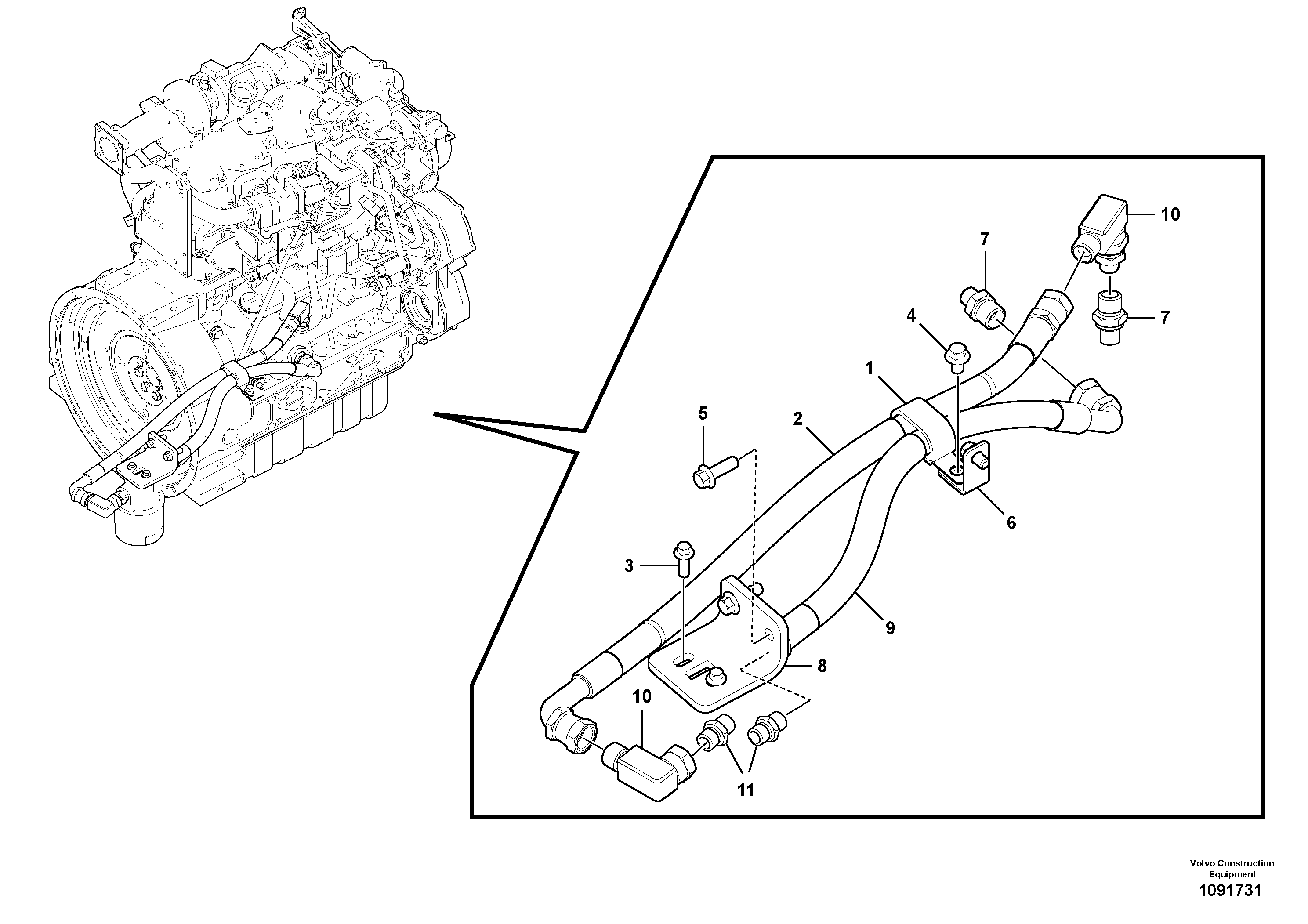 Hose assembly VOE14728813 VOLVO