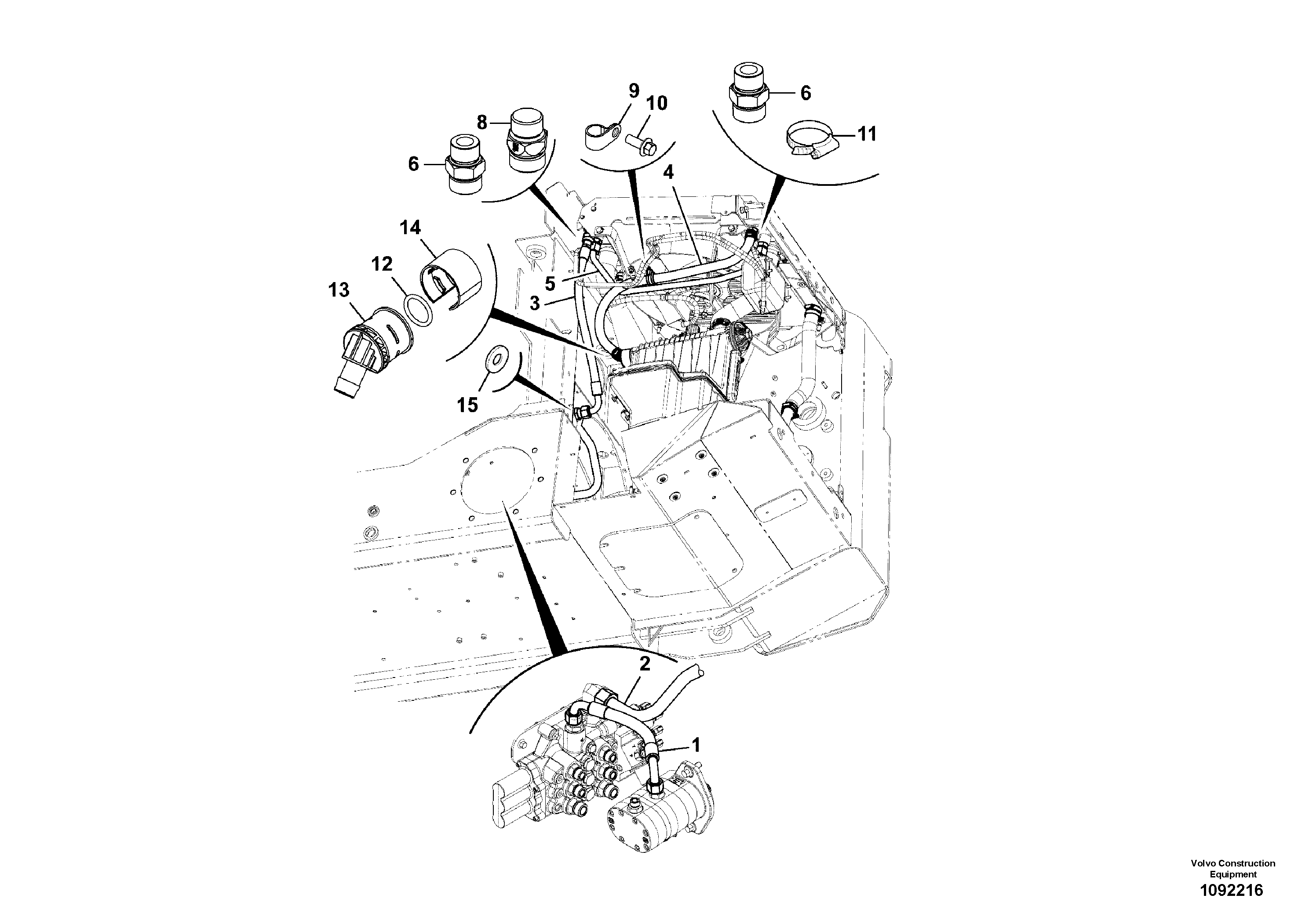 Timing gear casing VOE16064540 VOLVO