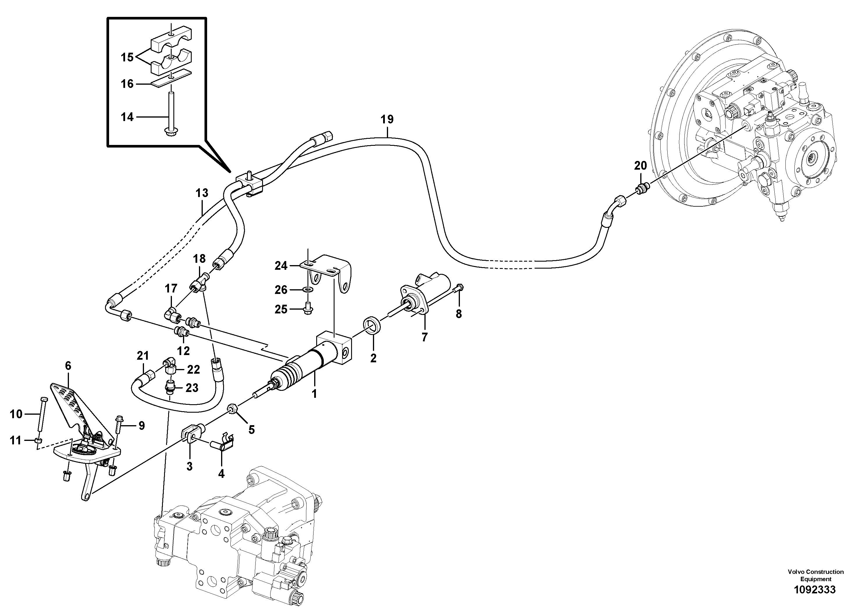 Timing gear casing VOE15239095 VOLVO