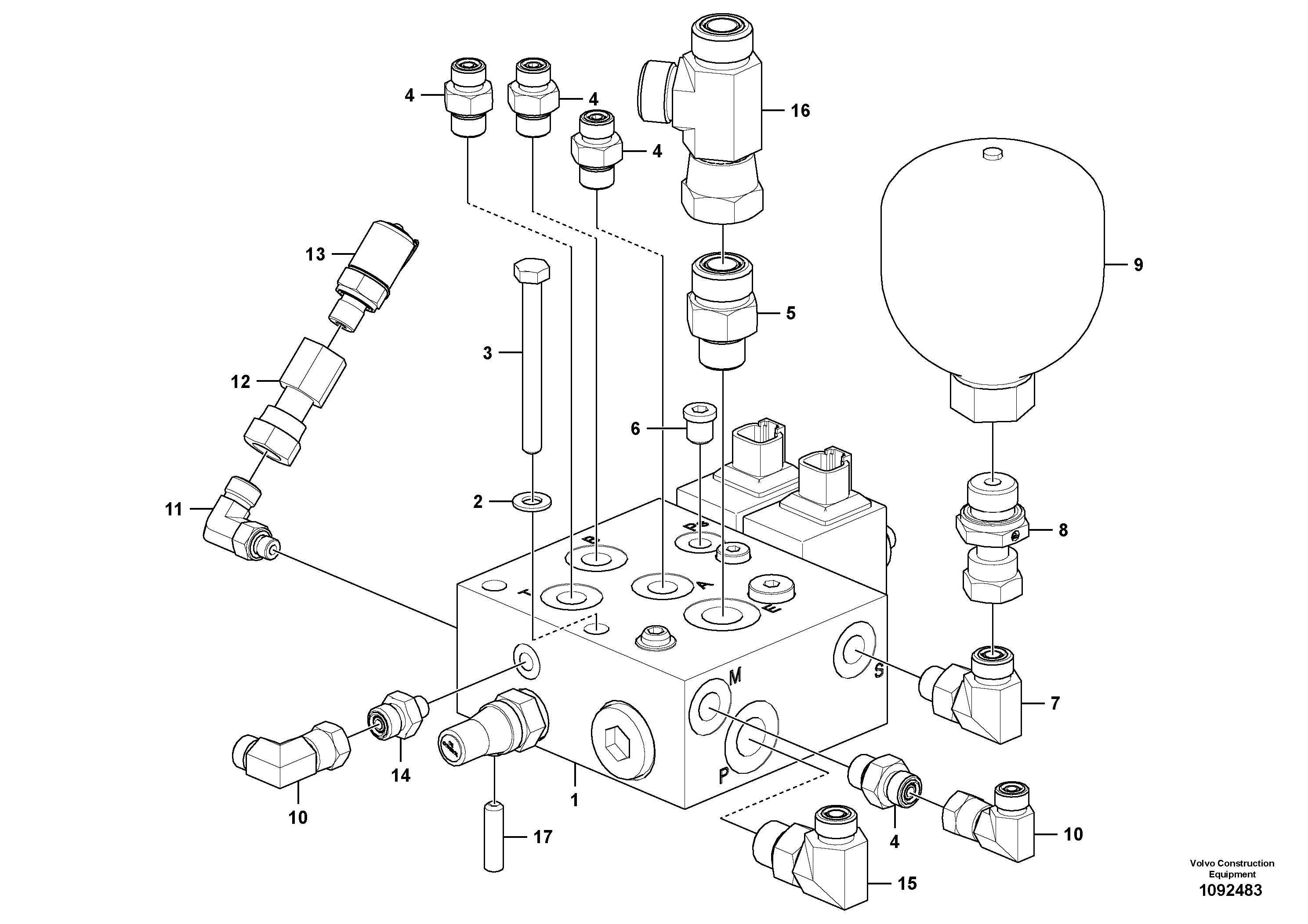 Mounting rail VOE997428 VOLVO