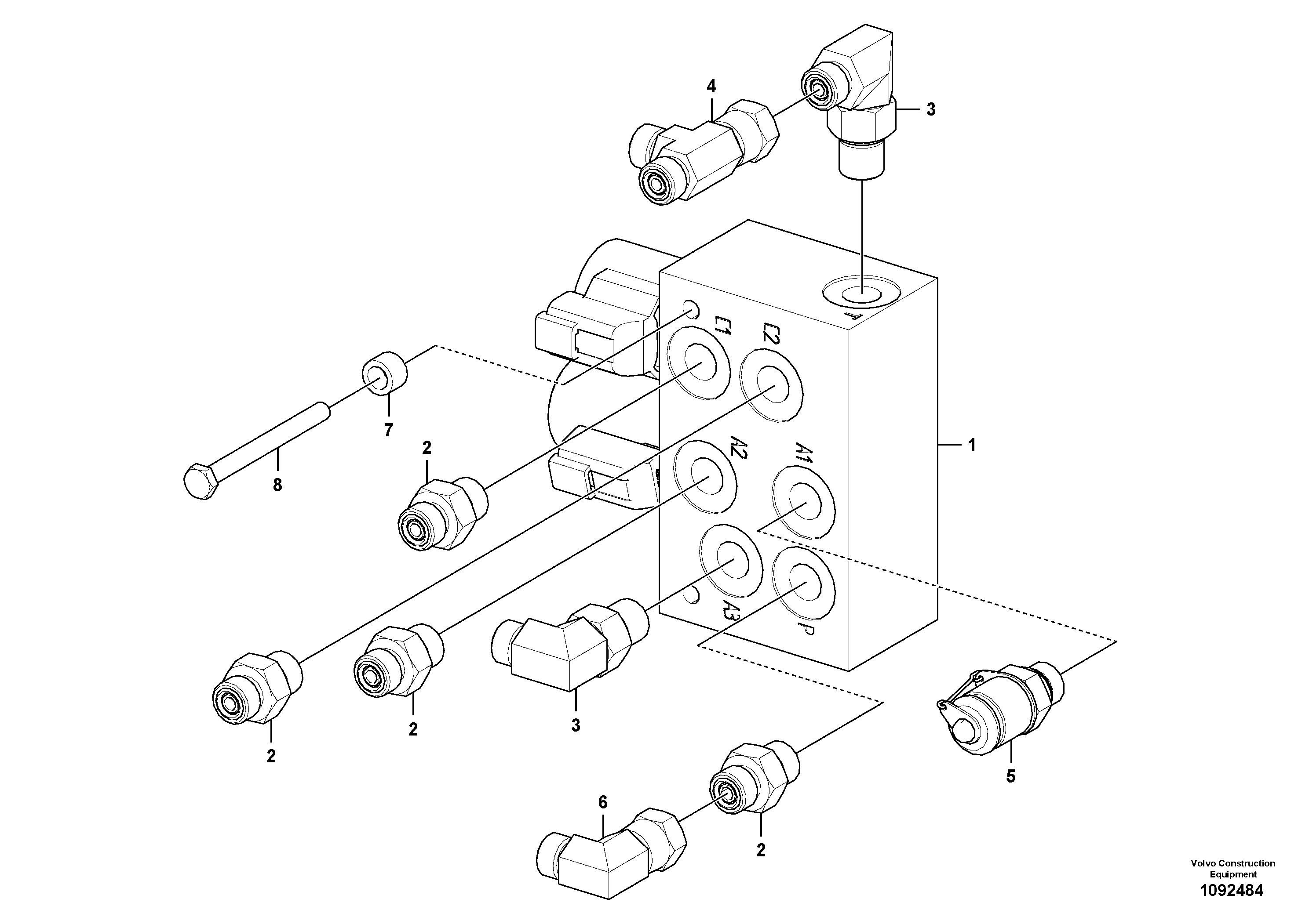 Mounting rail VOE60112540 VOLVO