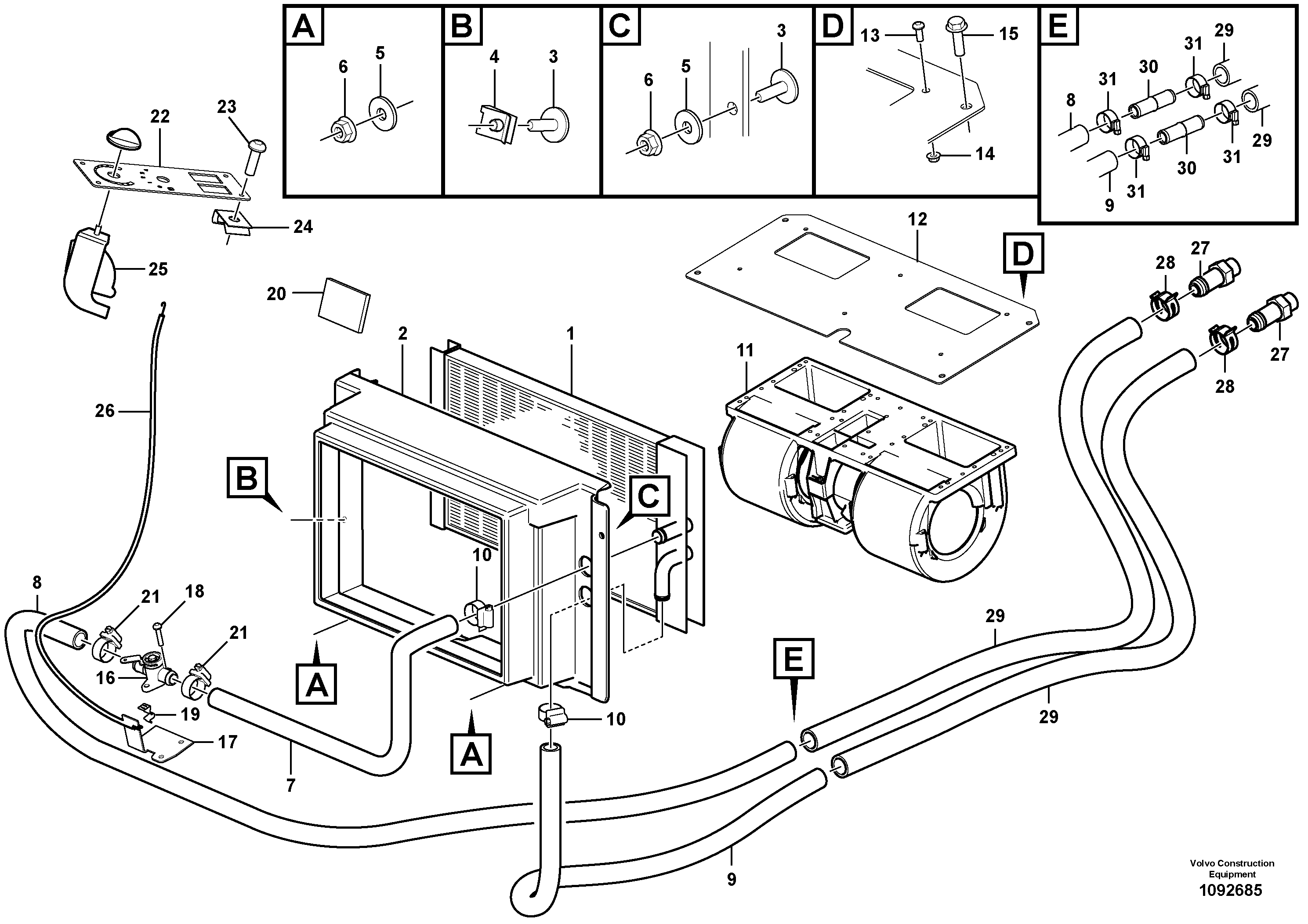 Engine heater VOE997496 VOLVO