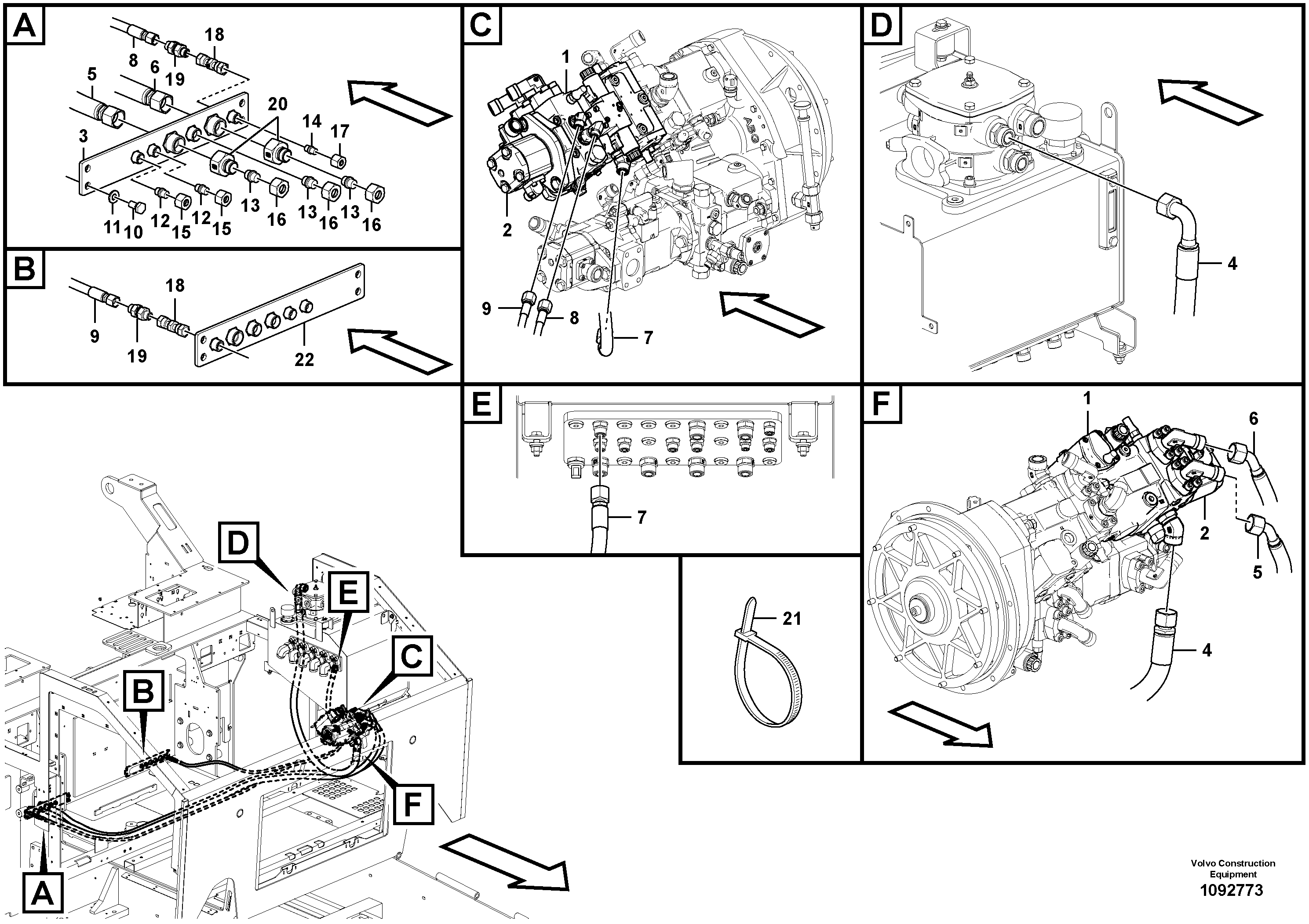 Timing gear casing VOE15801244 VOLVO