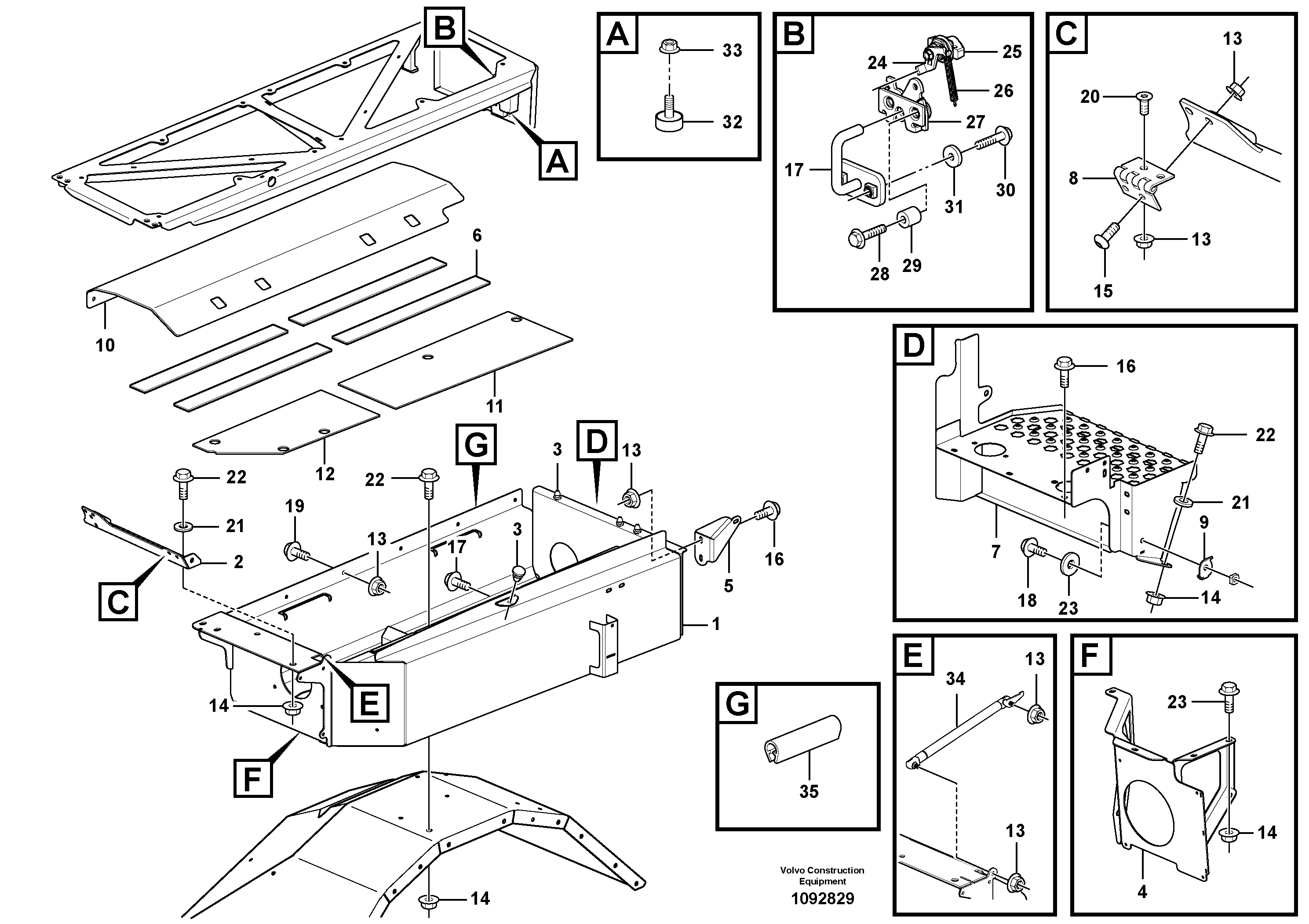 Seat frame VOE16918924 VOLVO