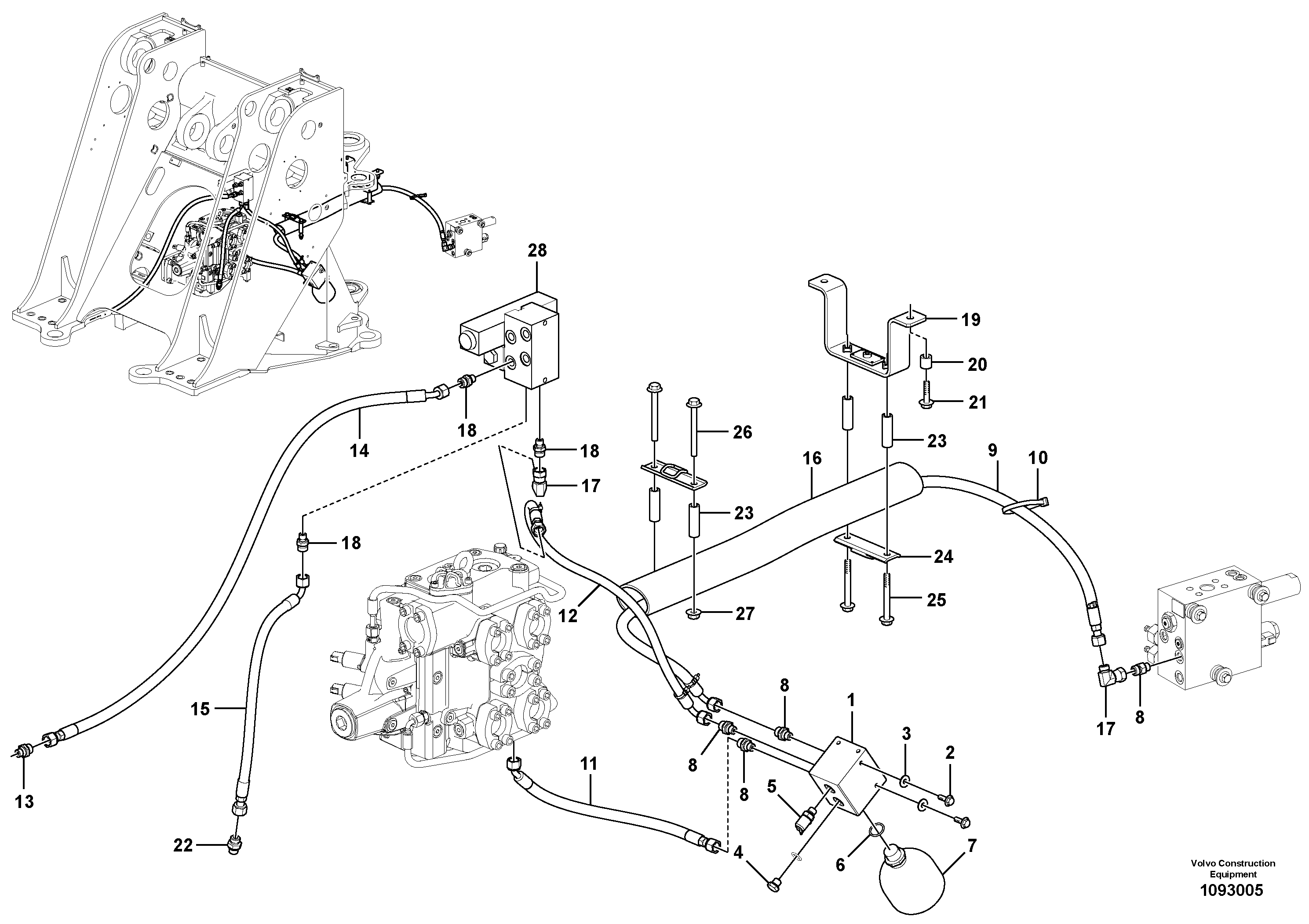 Flange nut VOE93971095 VOLVO