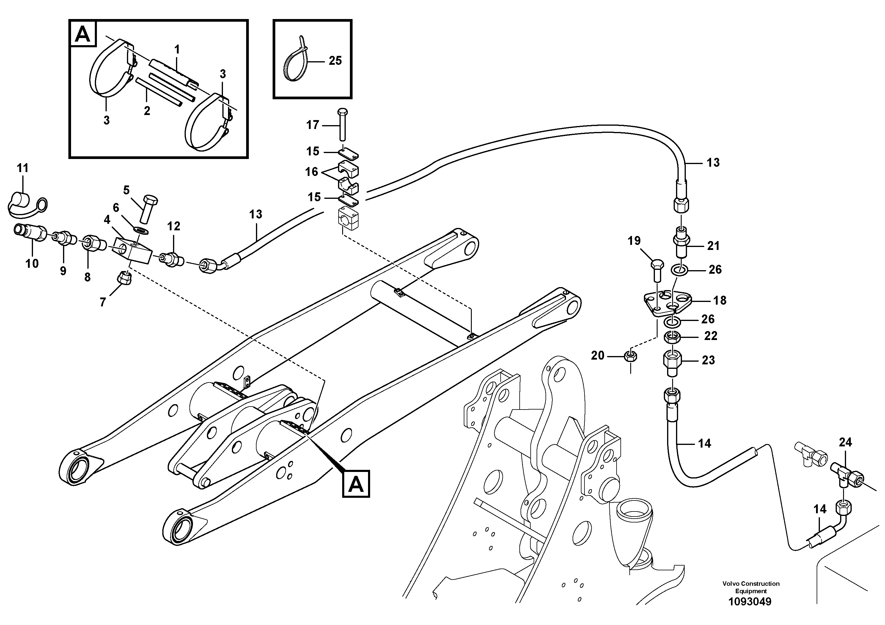 Mounting rail VOE60112547 VOLVO