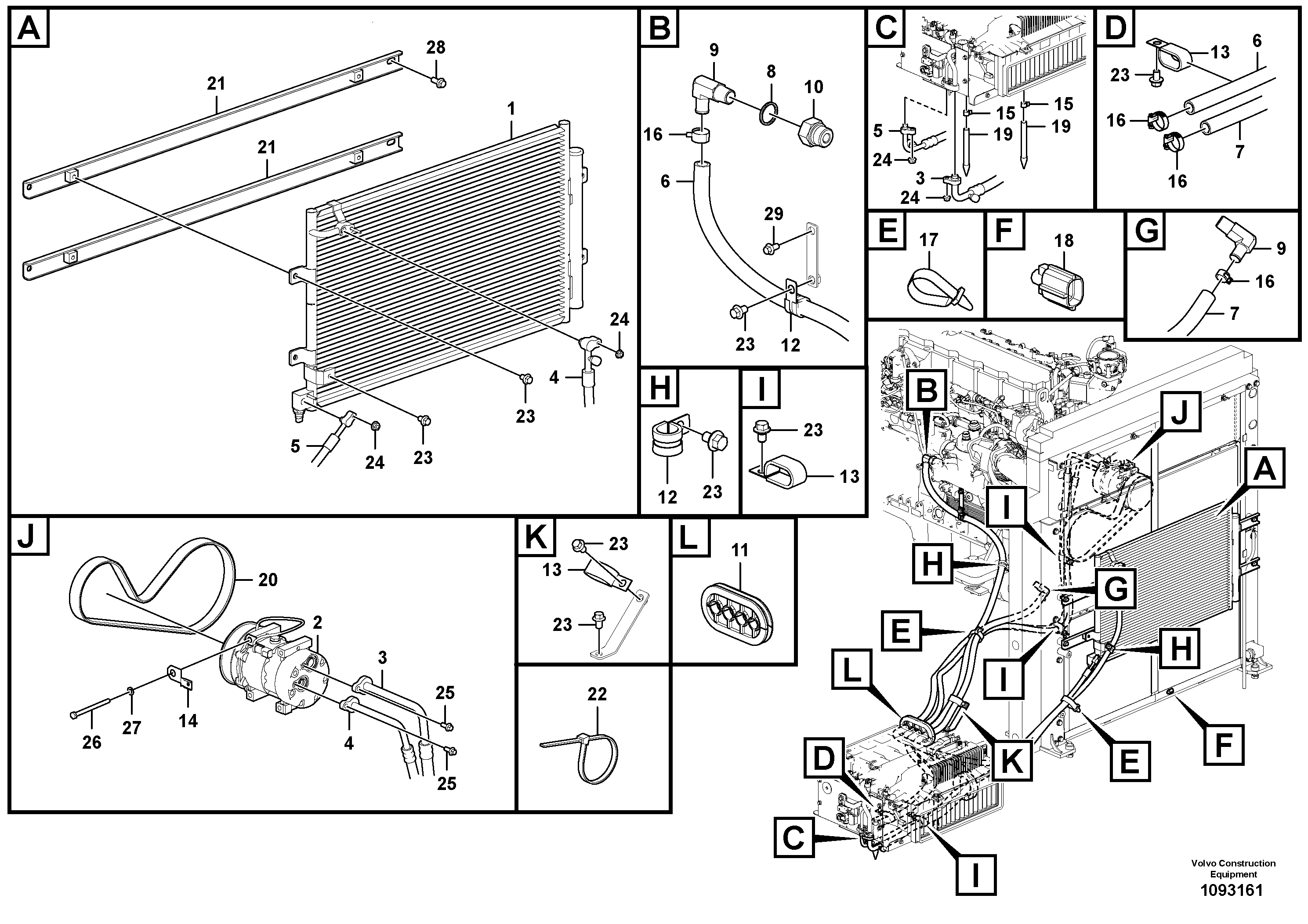 Cable harness,upper.s VOE14722797 VOLVO