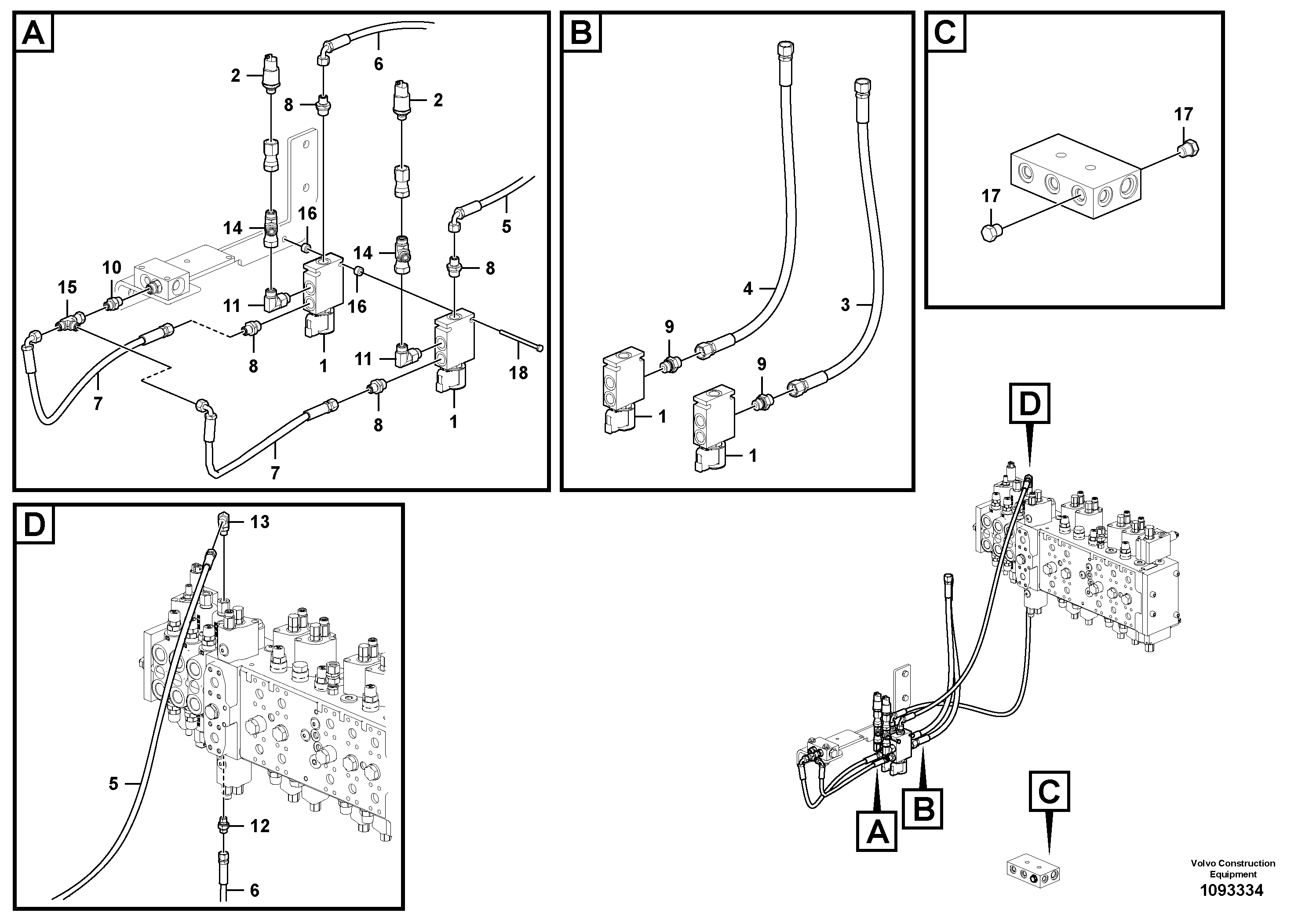 Mounting rail VOE60112544 VOLVO