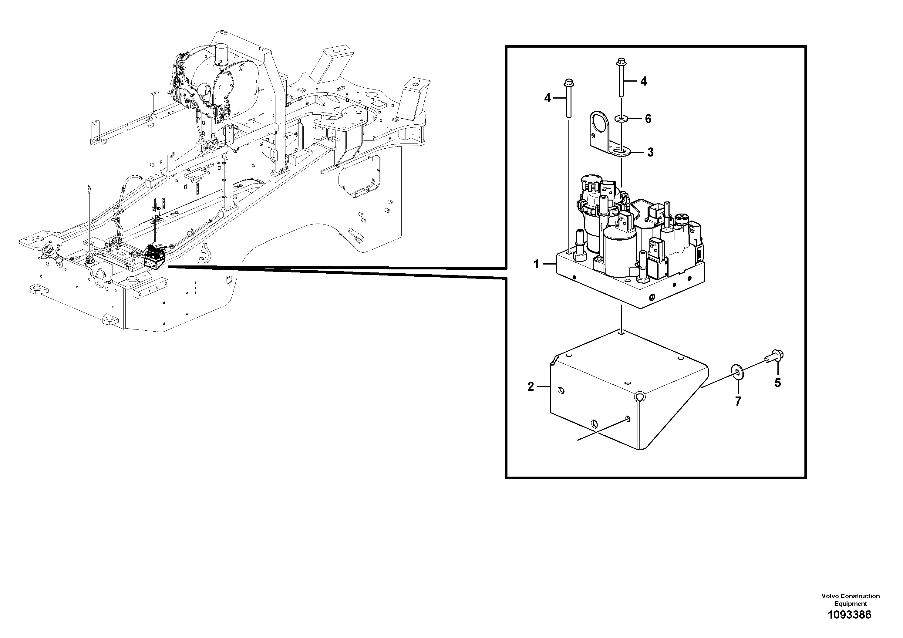 Seat frame VOE16285716 VOLVO