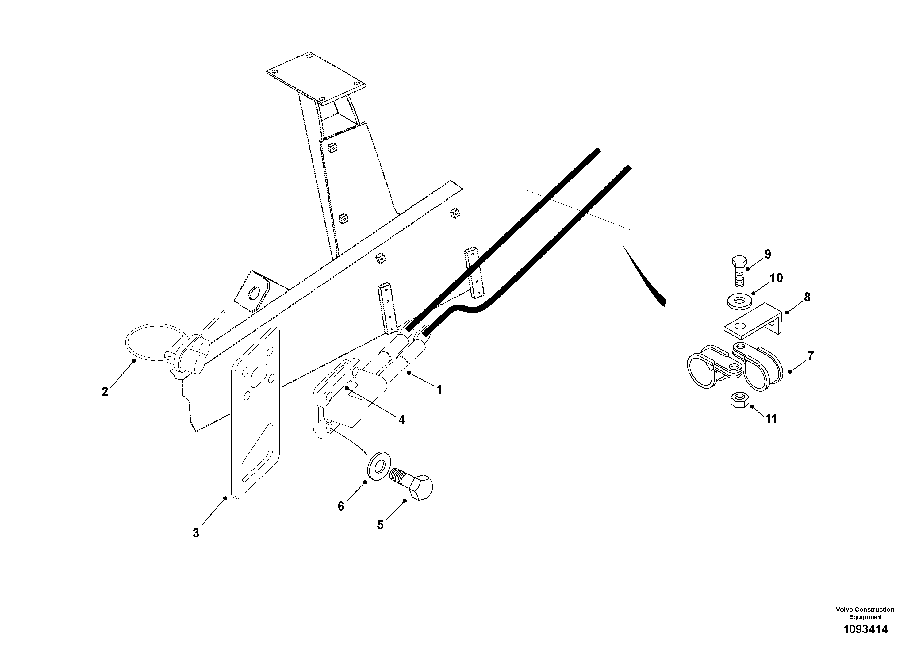 Seat frame TEL9252839 VOLVO