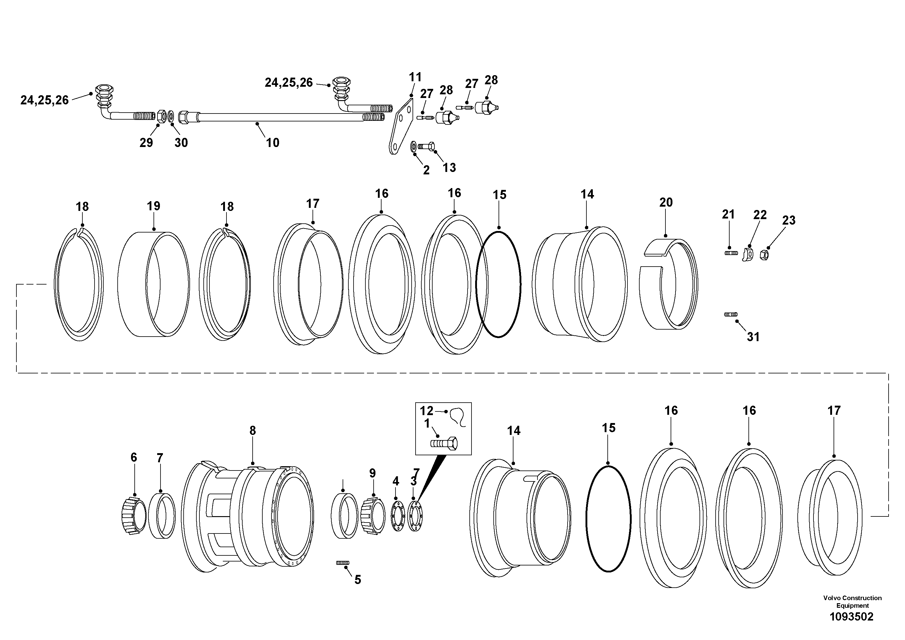 Mn Bearing Part TEL15428652 VOLVO