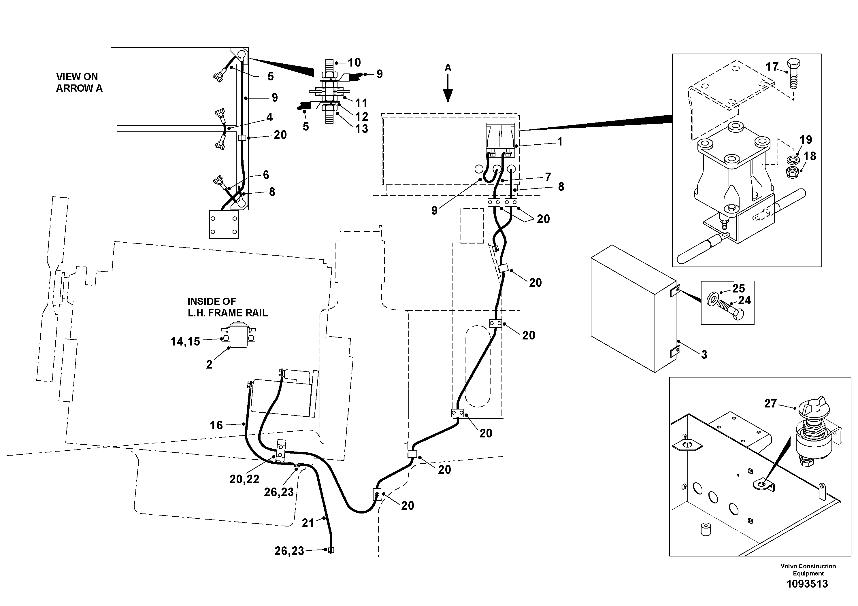 For upper engine part TEL6350612 VOLVO