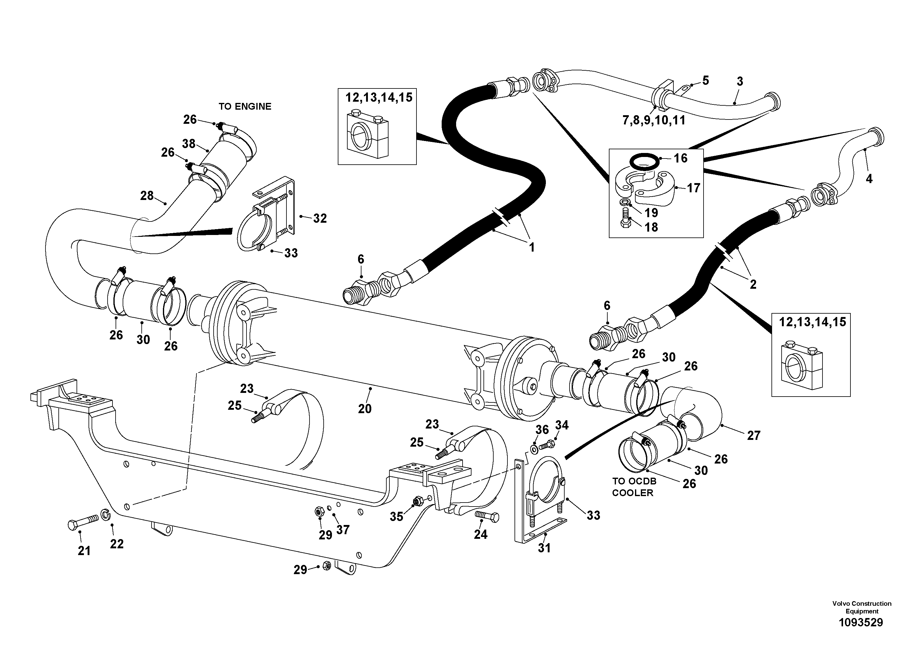 For upper engine part TEL138252 VOLVO