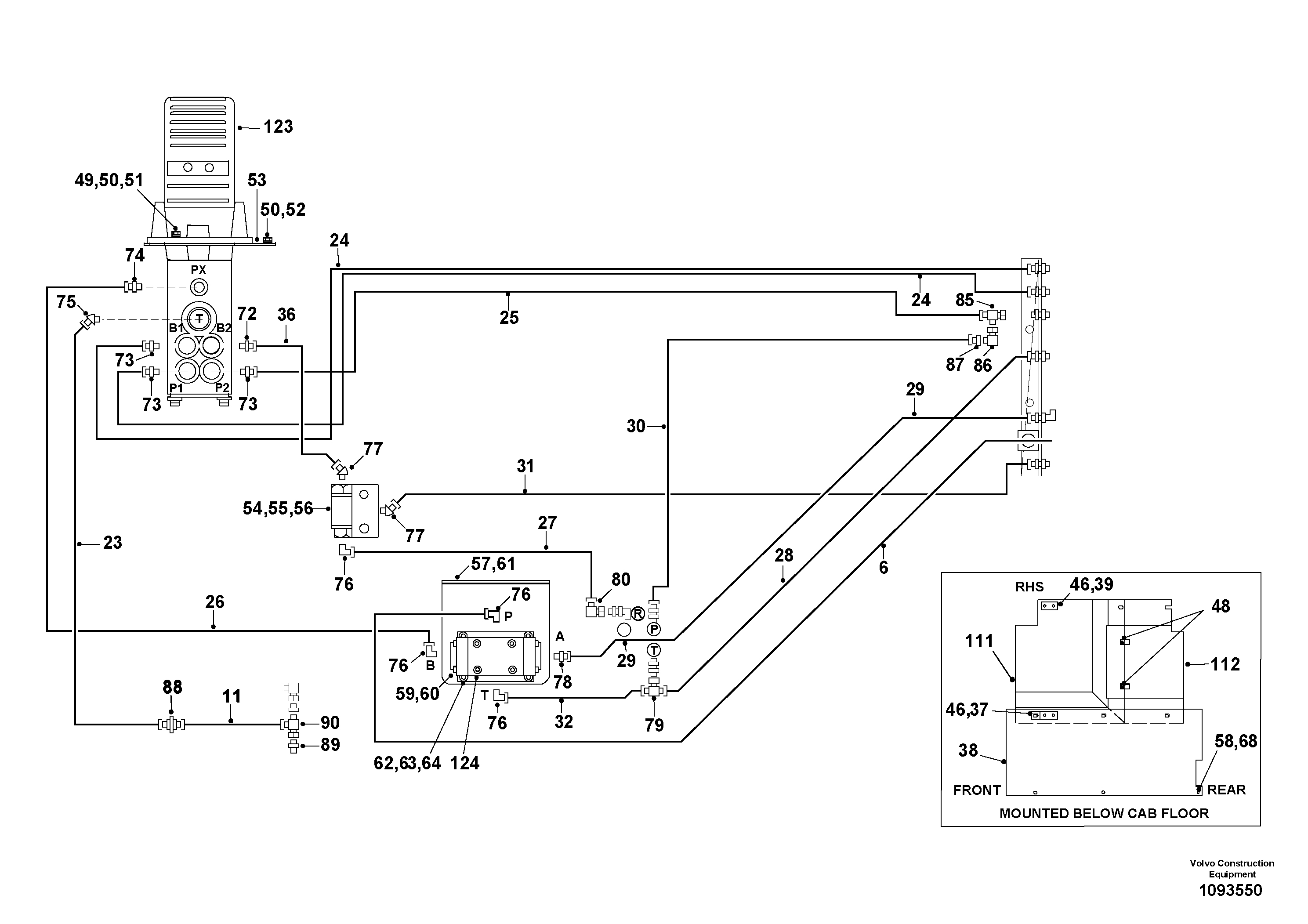 For upper engine part TEL6440820 VOLVO