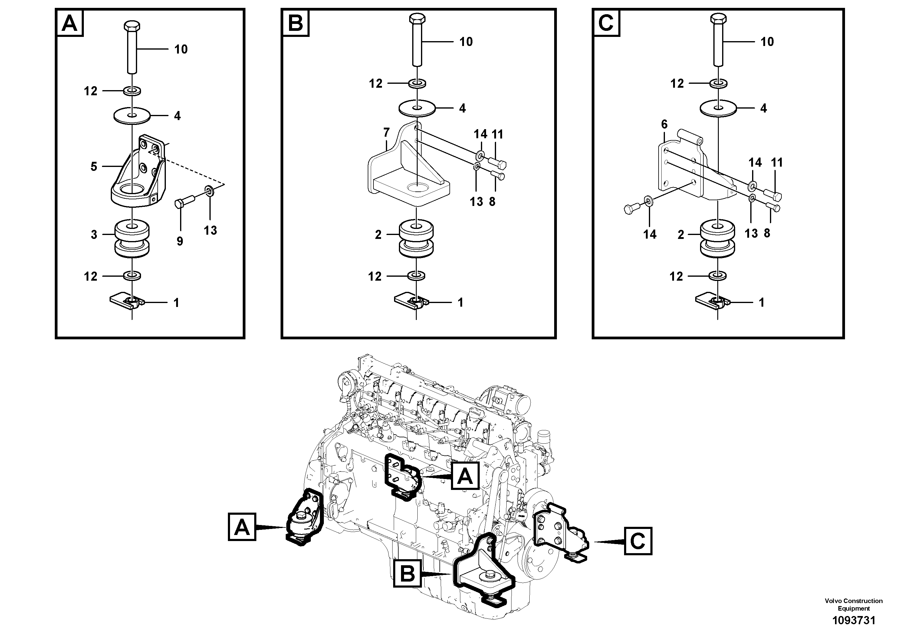 Seat frame VOE14729262 VOLVO
