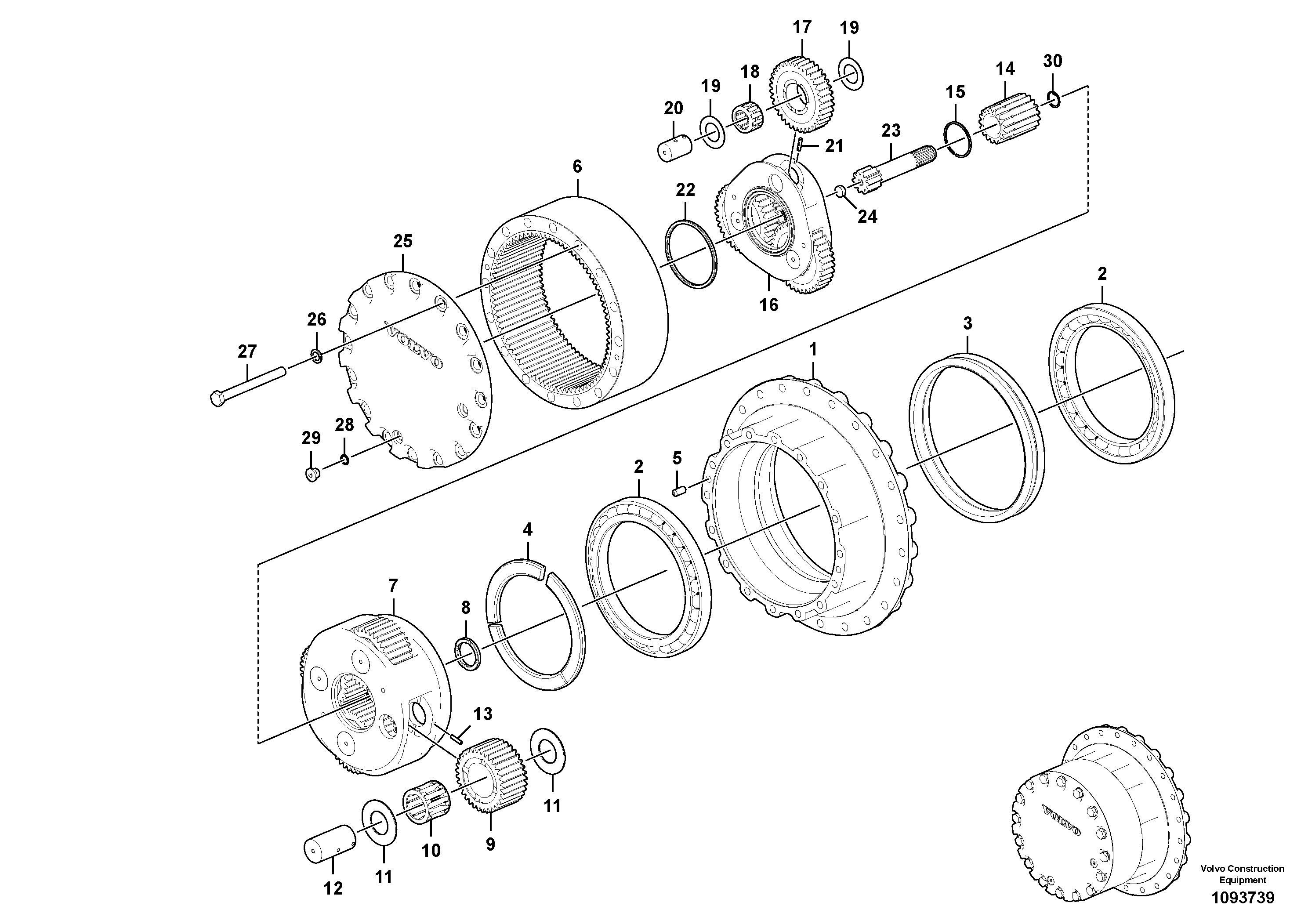Tilt bearing VOE60113872 VOLVO