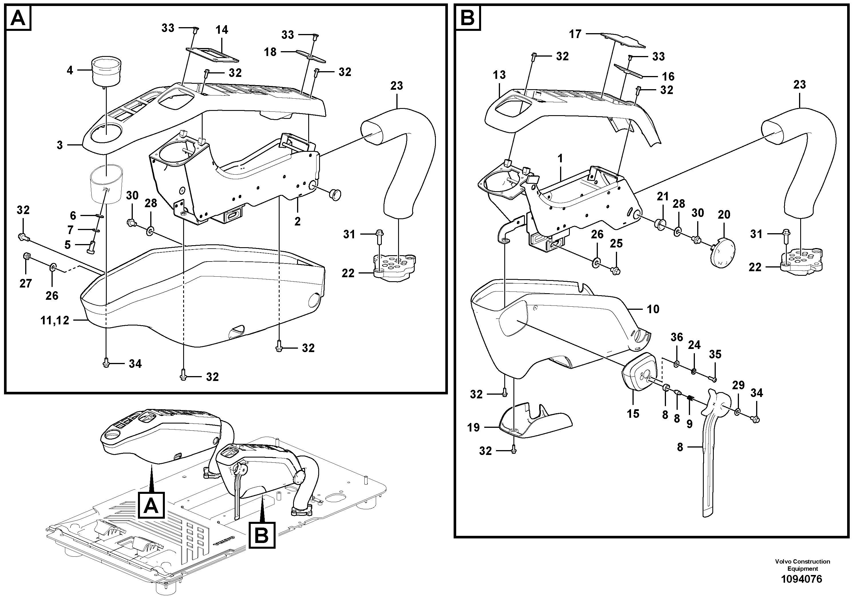Tilt bearing VOE14883887 VOLVO