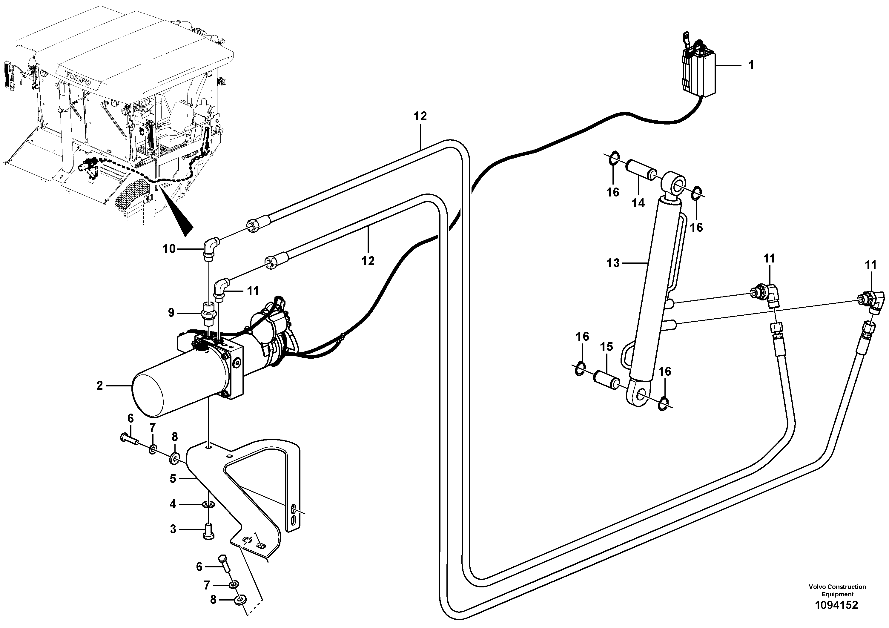 Seat frame VOE12816650 VOLVO