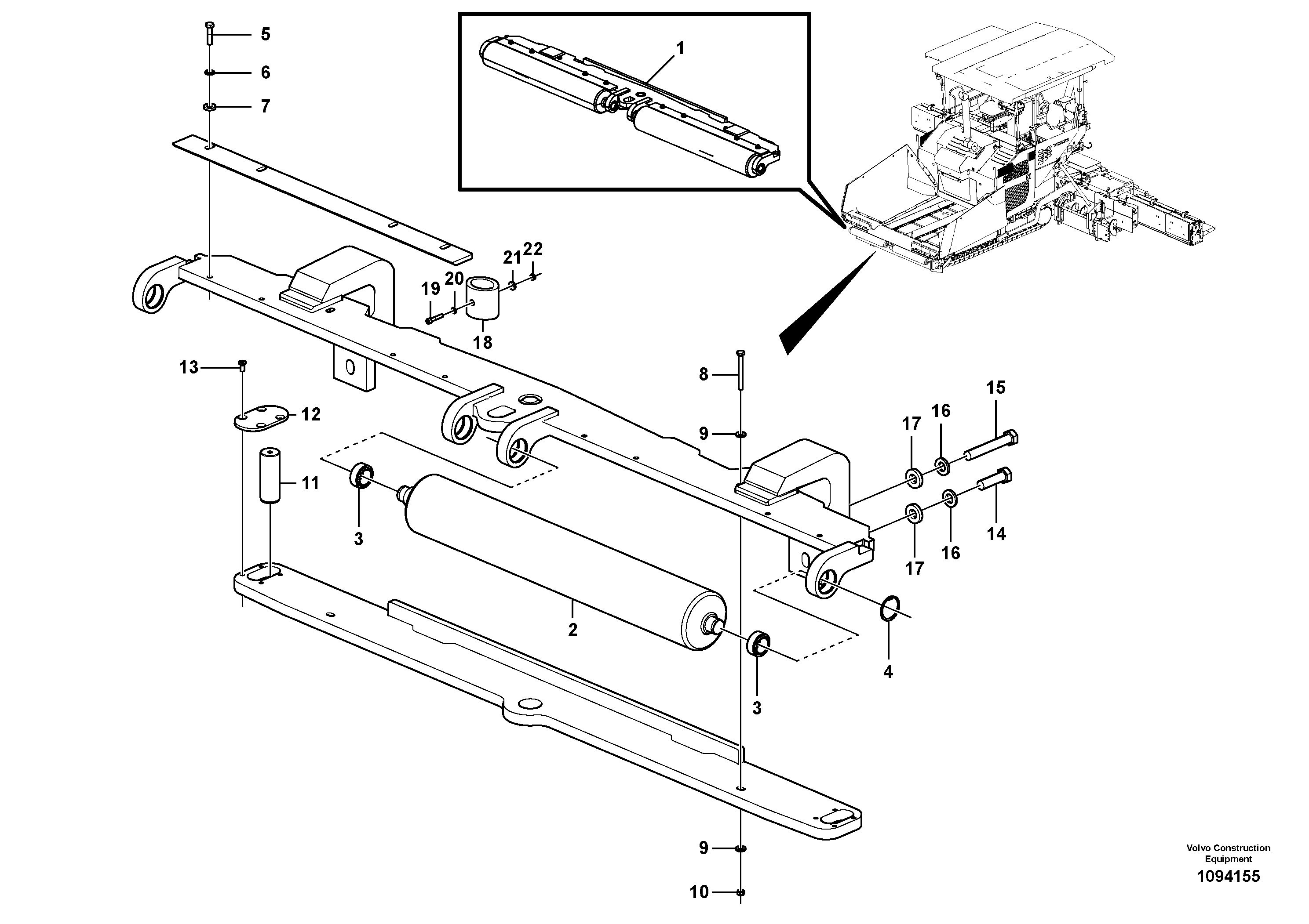 Mounting rail RM96721907 VOLVO