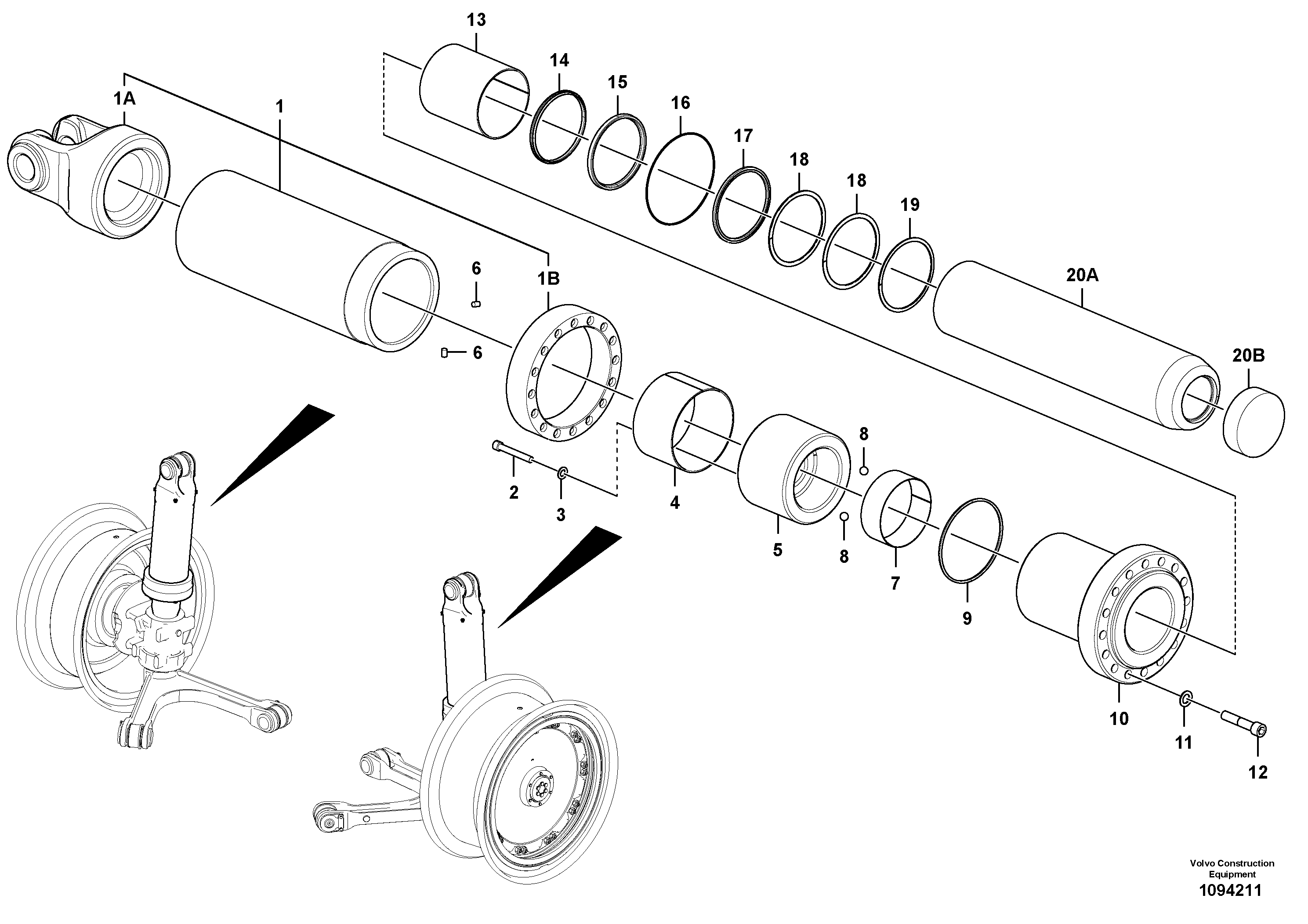Seal U-cup Trelleborg TEL15411153 VOLVO