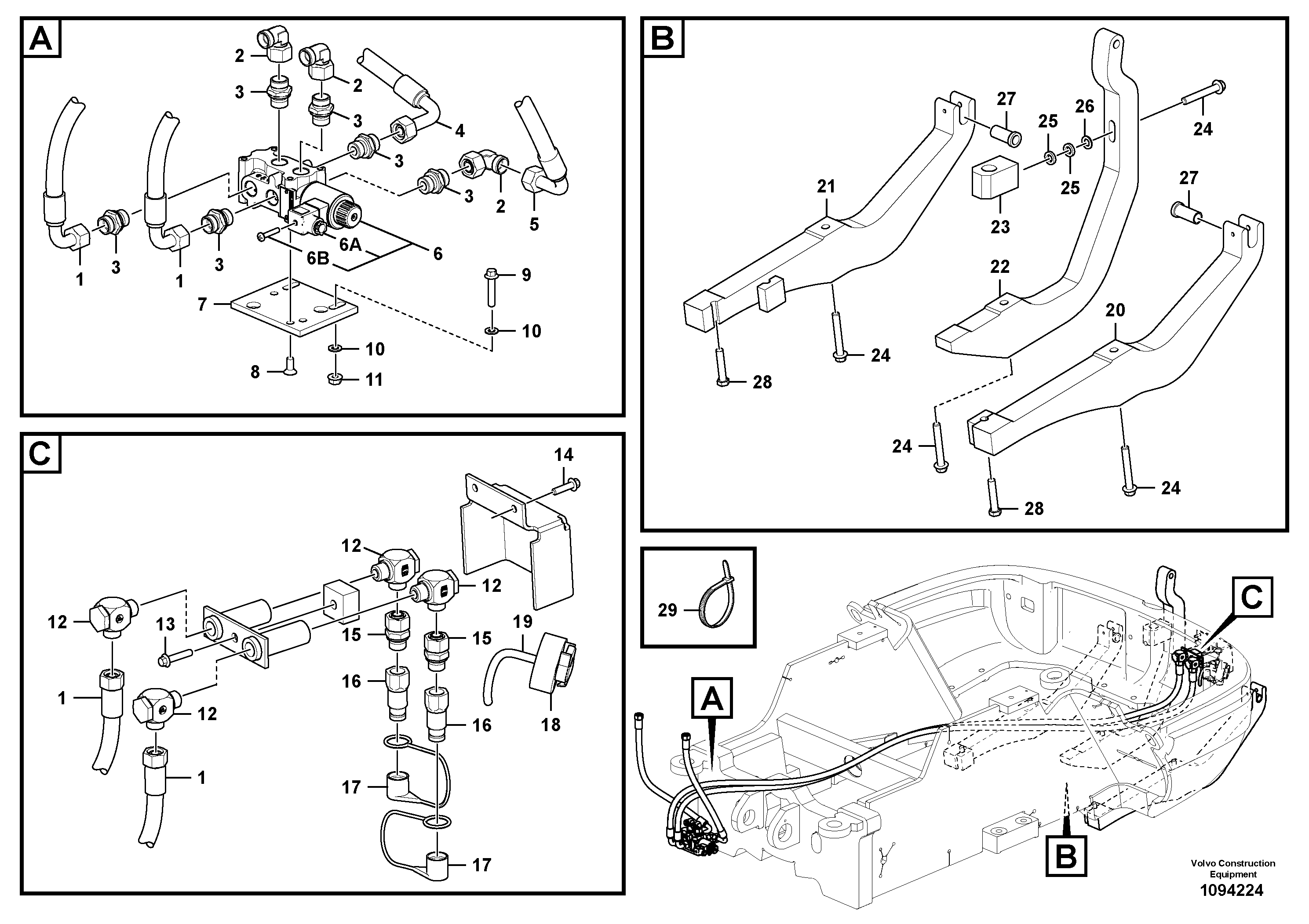 Seat frame VOE15231925 VOLVO