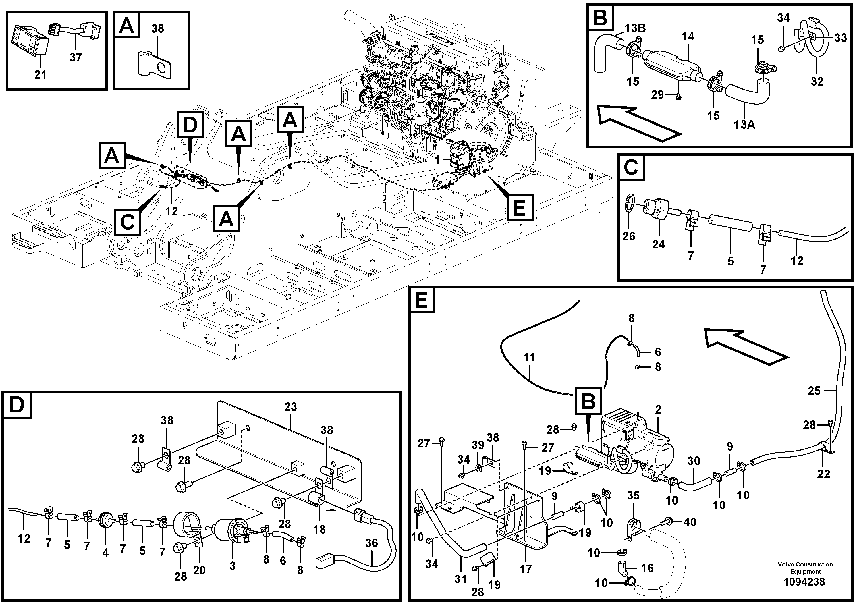 Cable,generator - VOE14725902 VOLVO