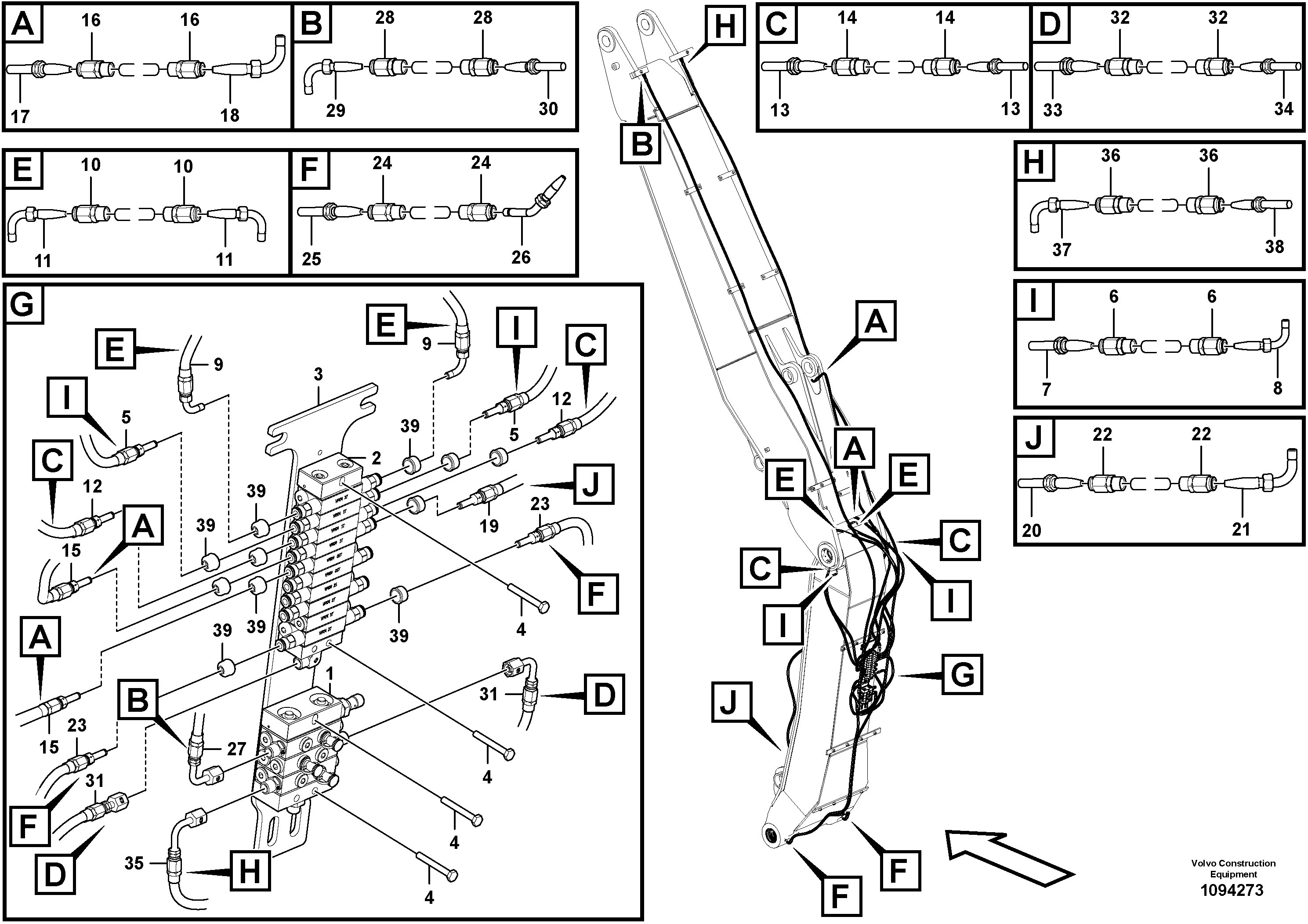 Mounting rail VOE60112537 VOLVO