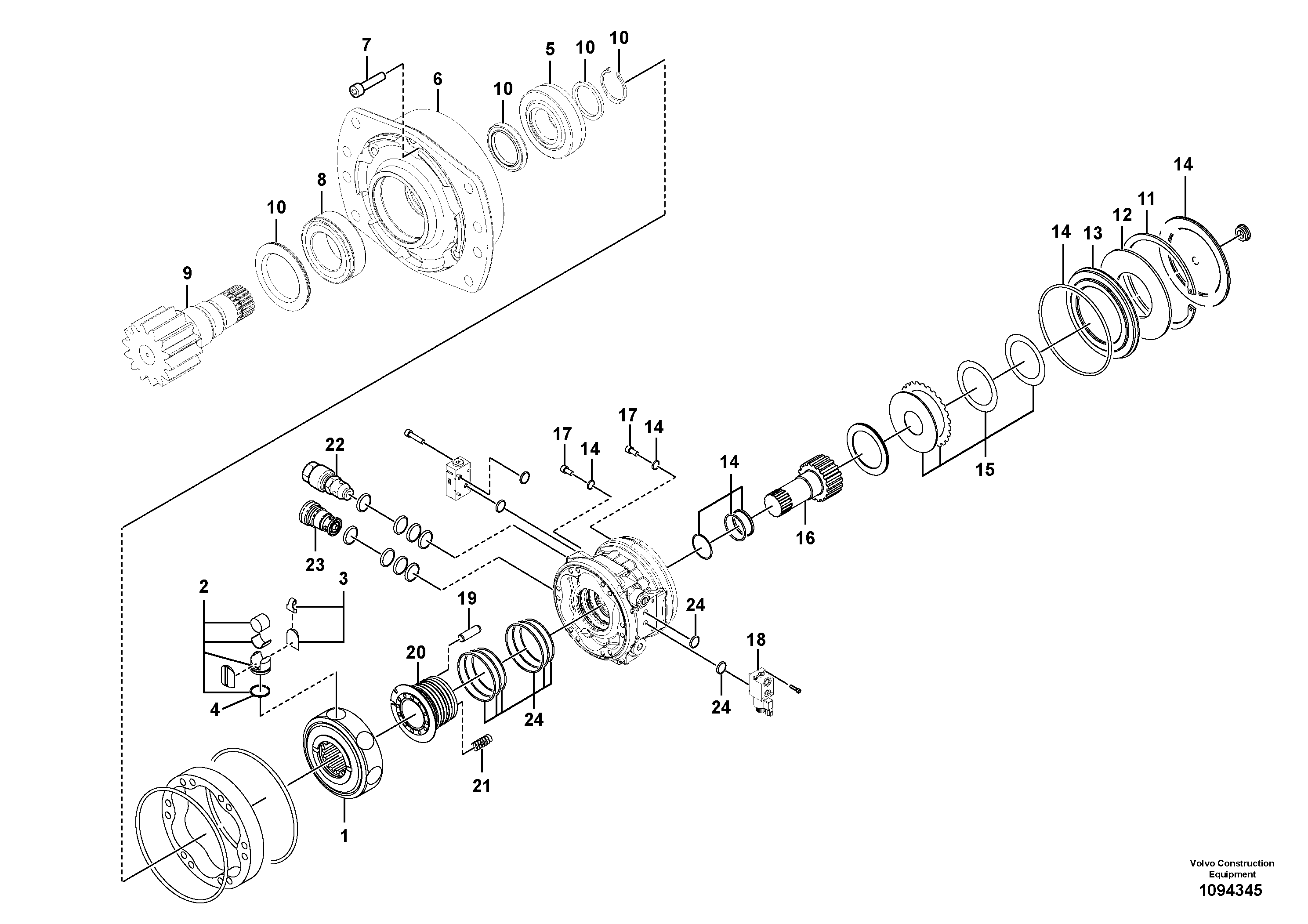 Bogie-wheel casing VOE16064065 VOLVO