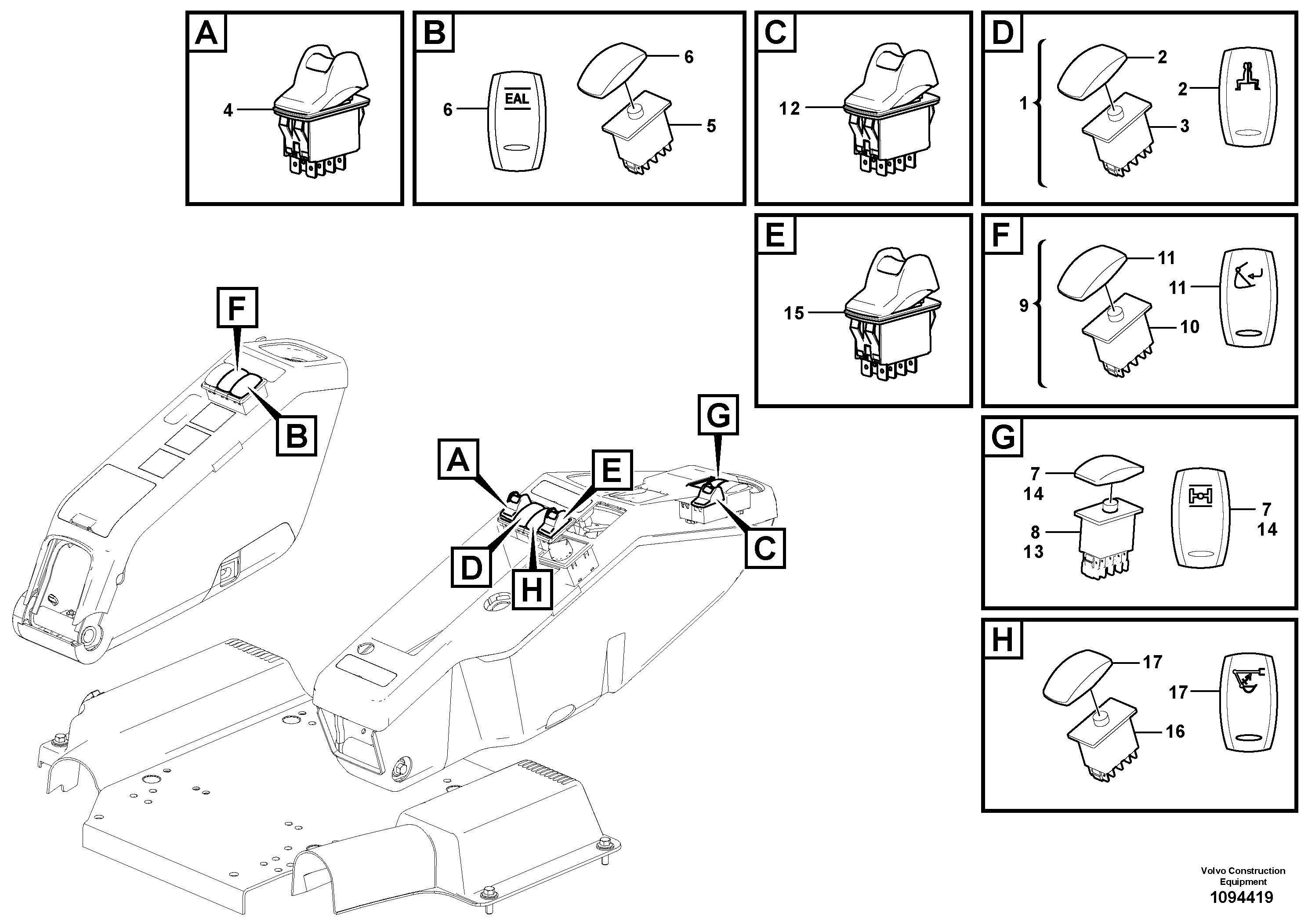 Панель детали VOE15240097 VOLVO
