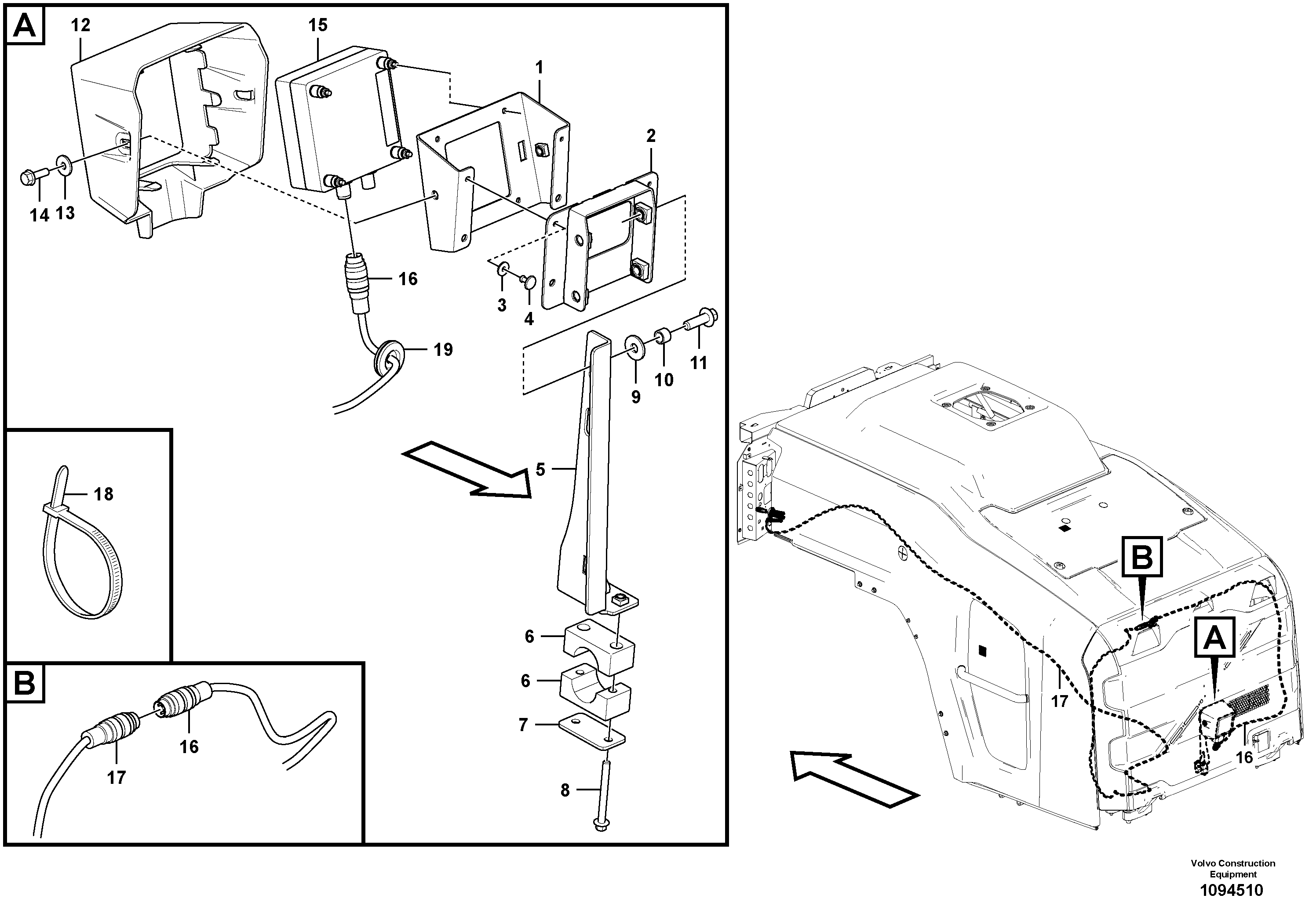 Seat frame VOE16917996 VOLVO
