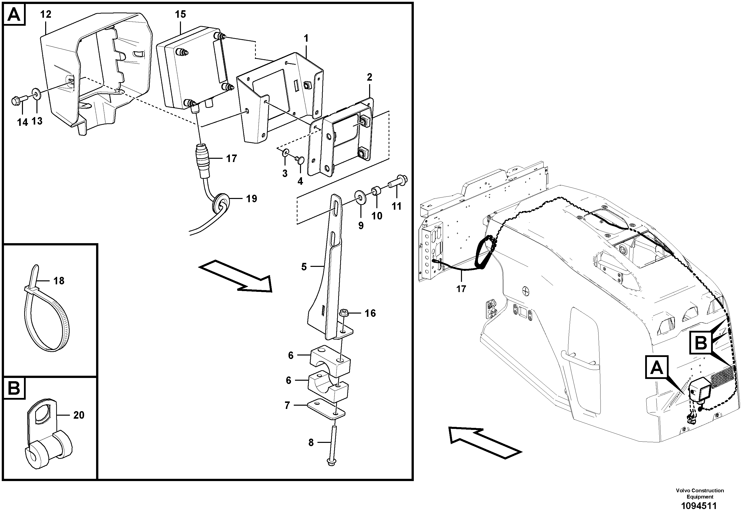 Seat frame VOE16917799 VOLVO