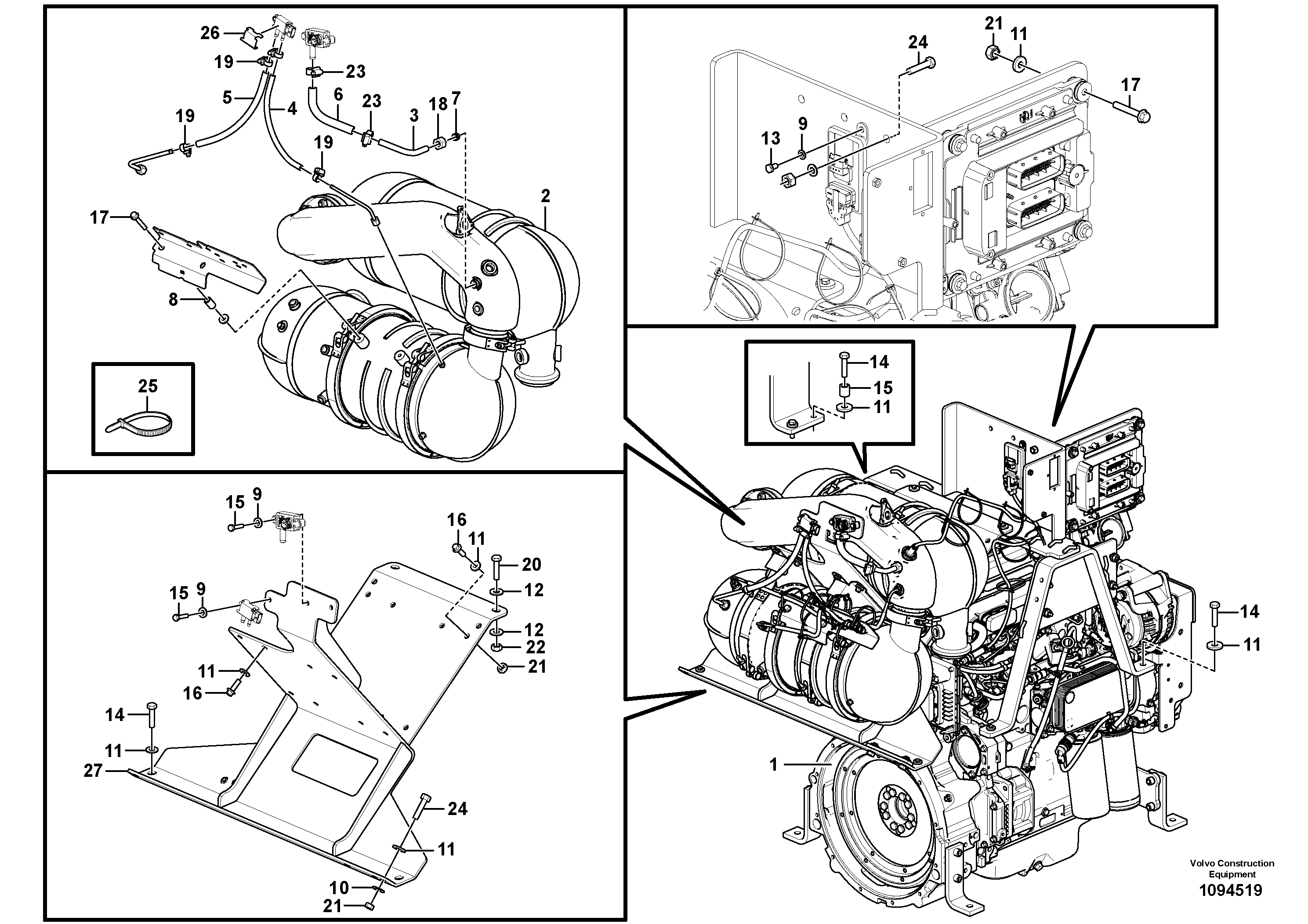 Seat frame VOE12839731 VOLVO