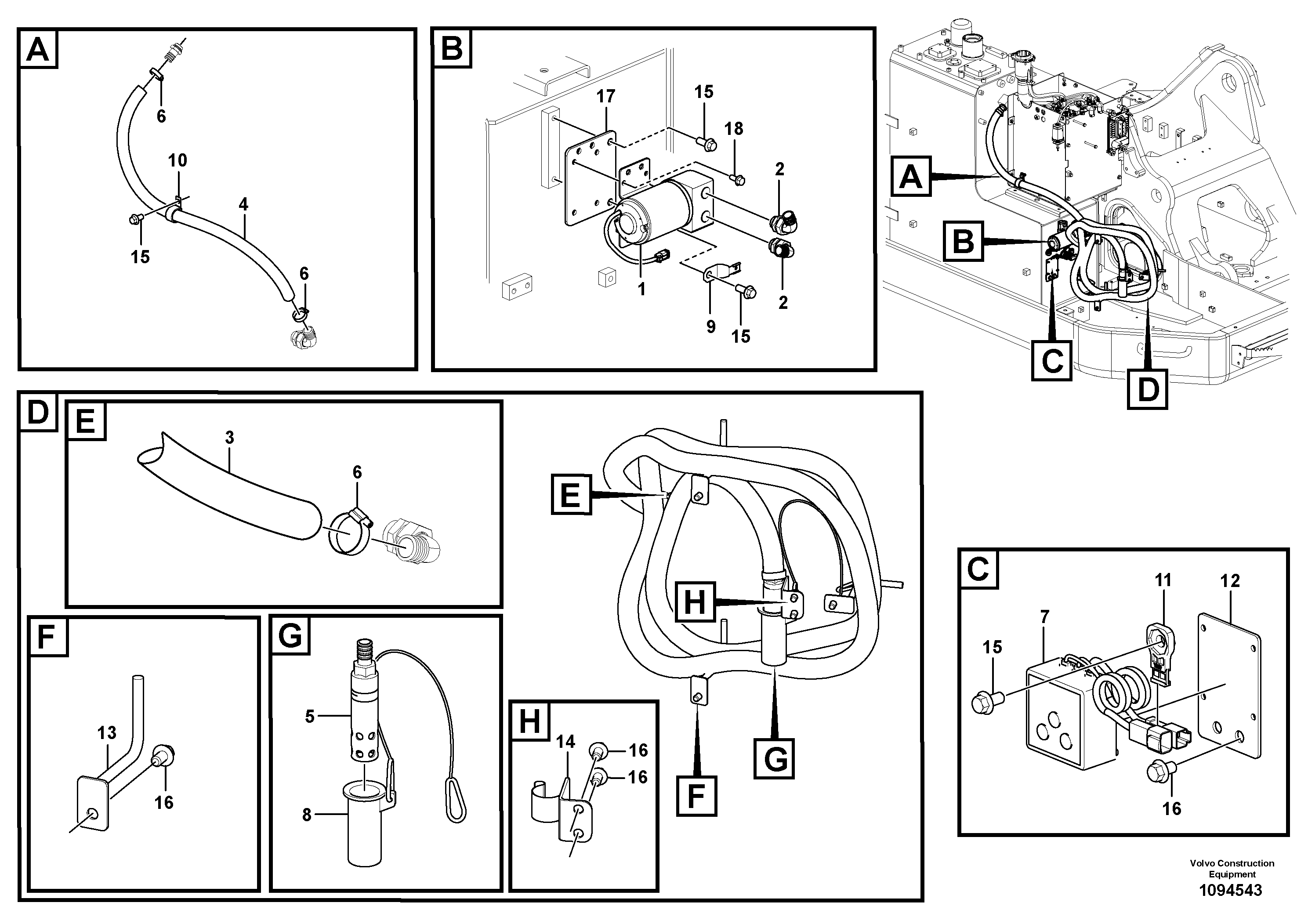 Side plate, left RM/VOE14729503 VOLVO