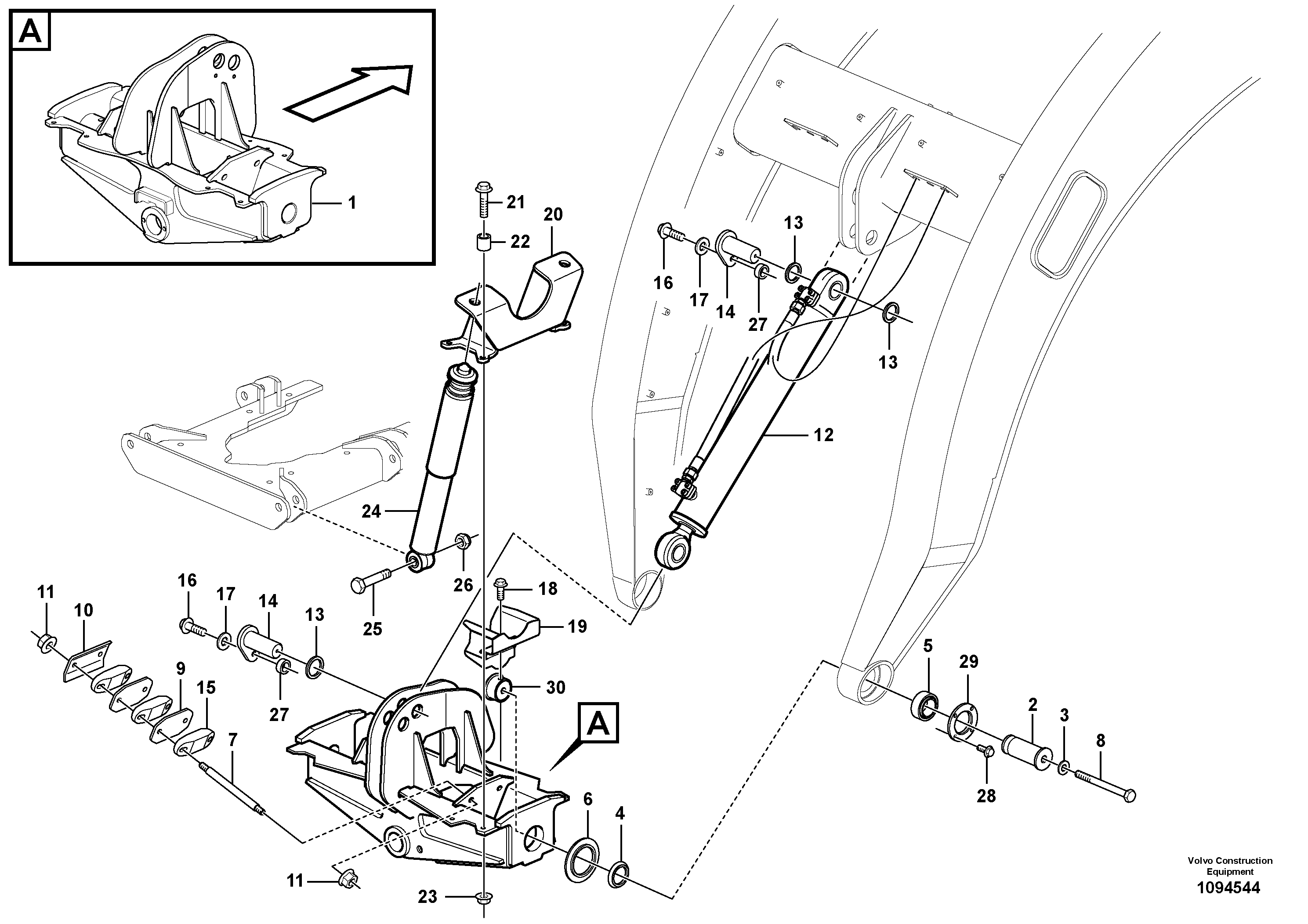 Mounting rail VOE60110005 VOLVO