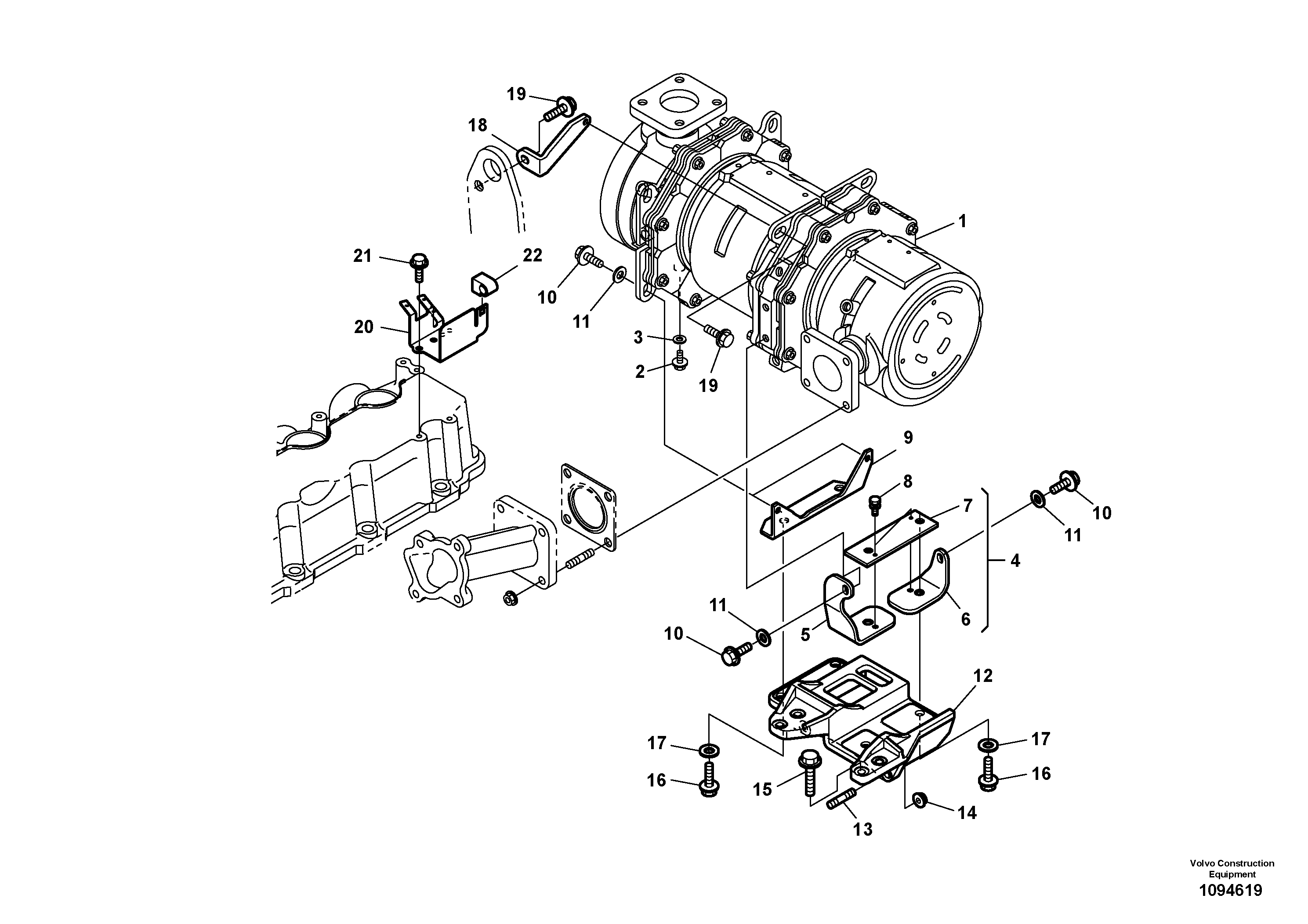 Seat frame VOE23472209 VOLVO