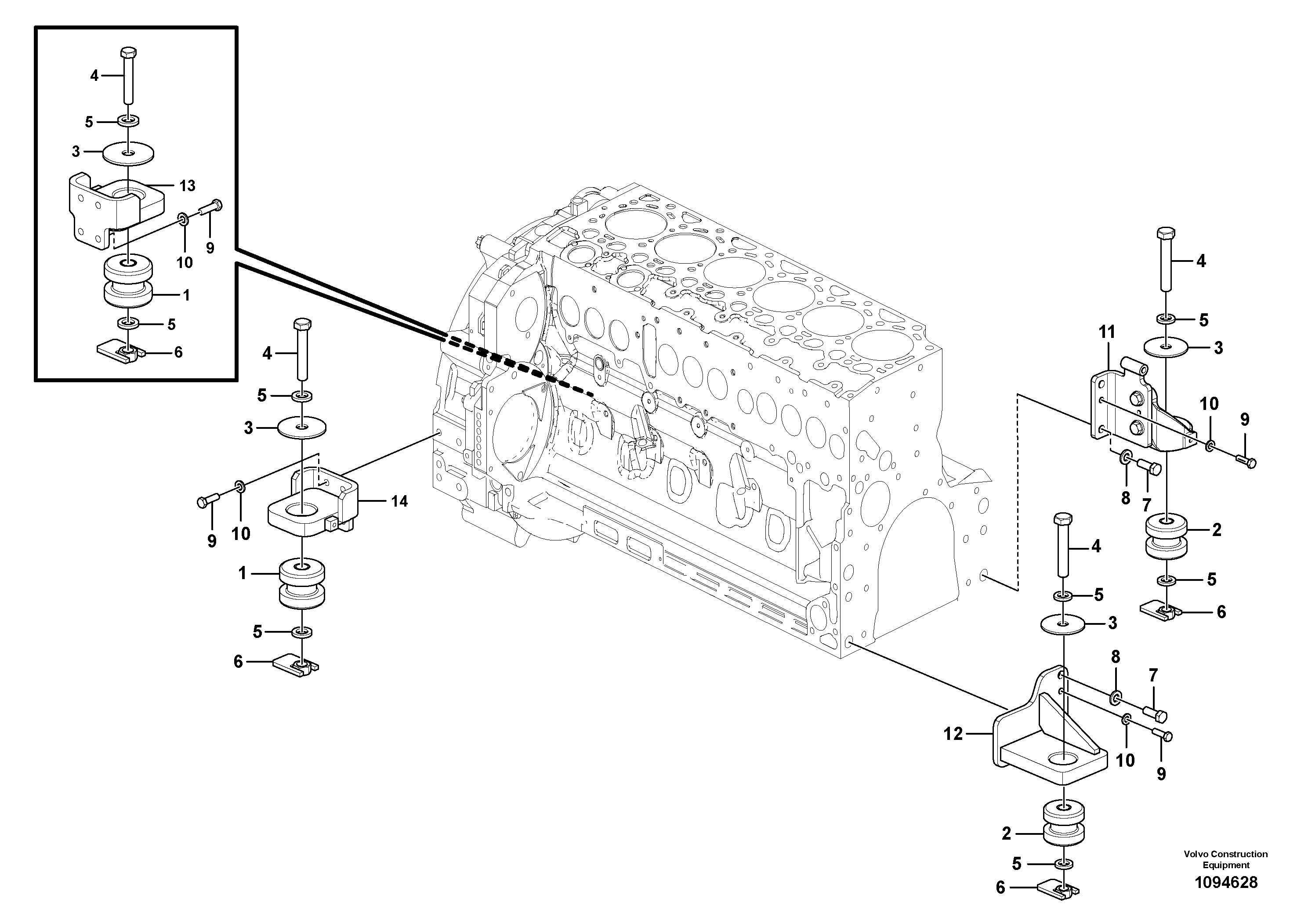 Seat frame VOE14736313 VOLVO