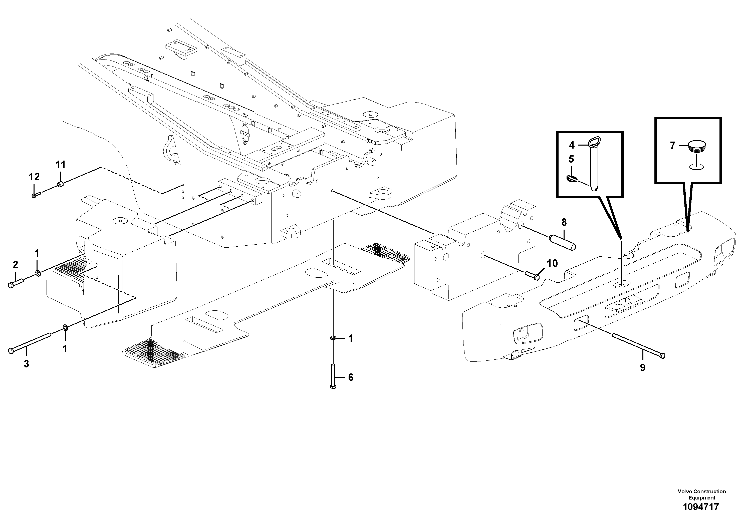 Mounting rail VOE997685 VOLVO