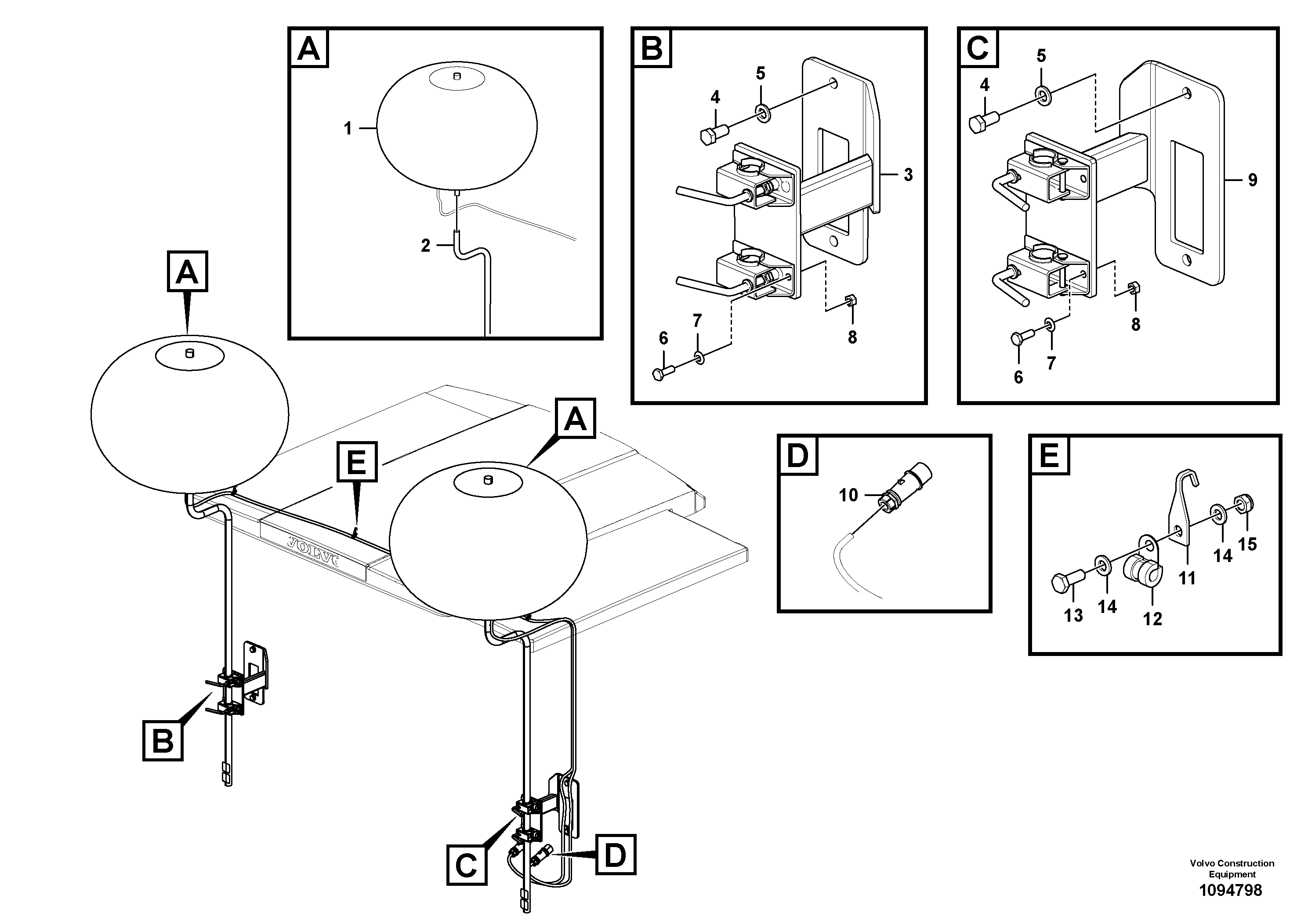 Seat frame VOE12832857 VOLVO