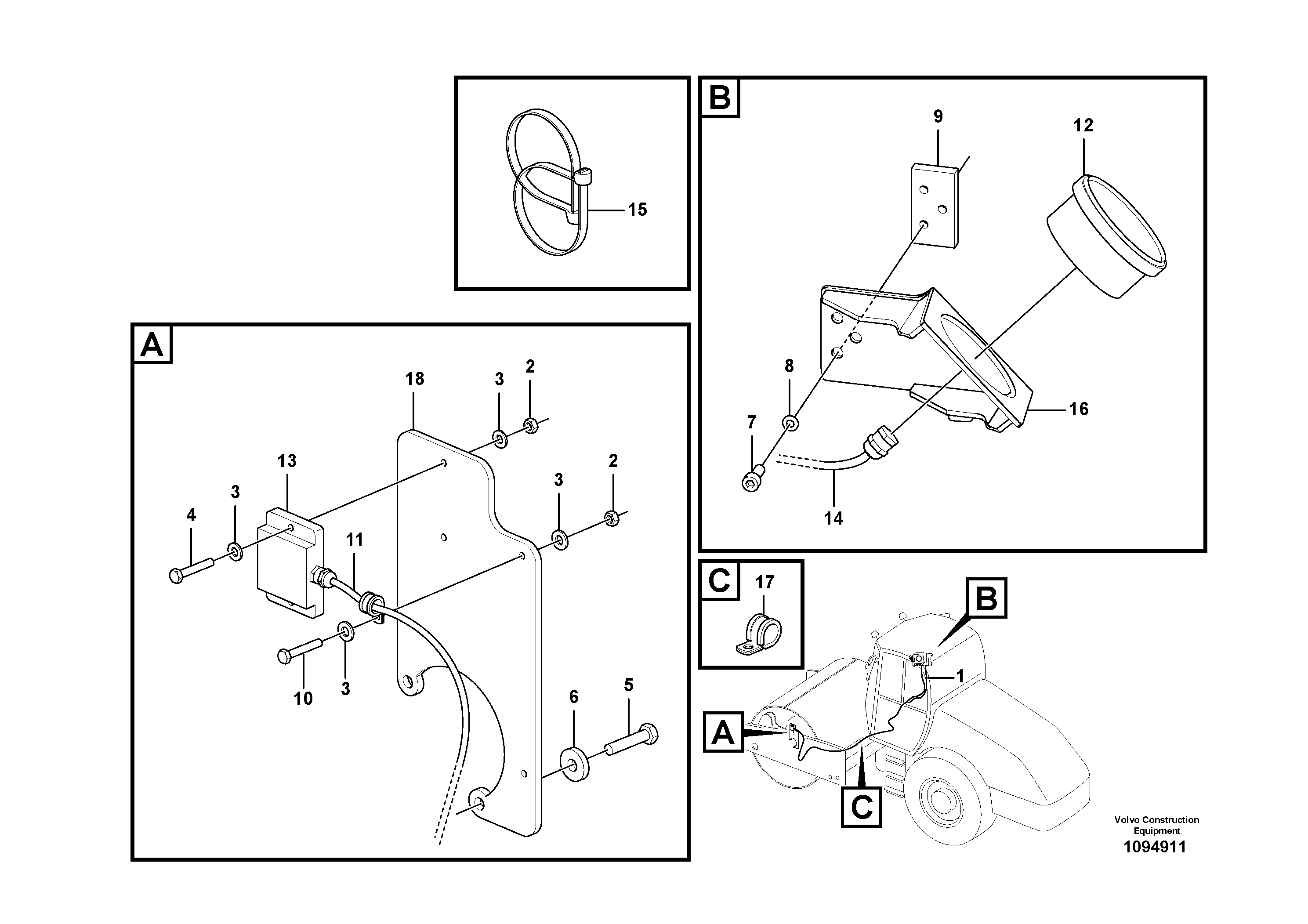 Bracket VOE12795058 VOLVO