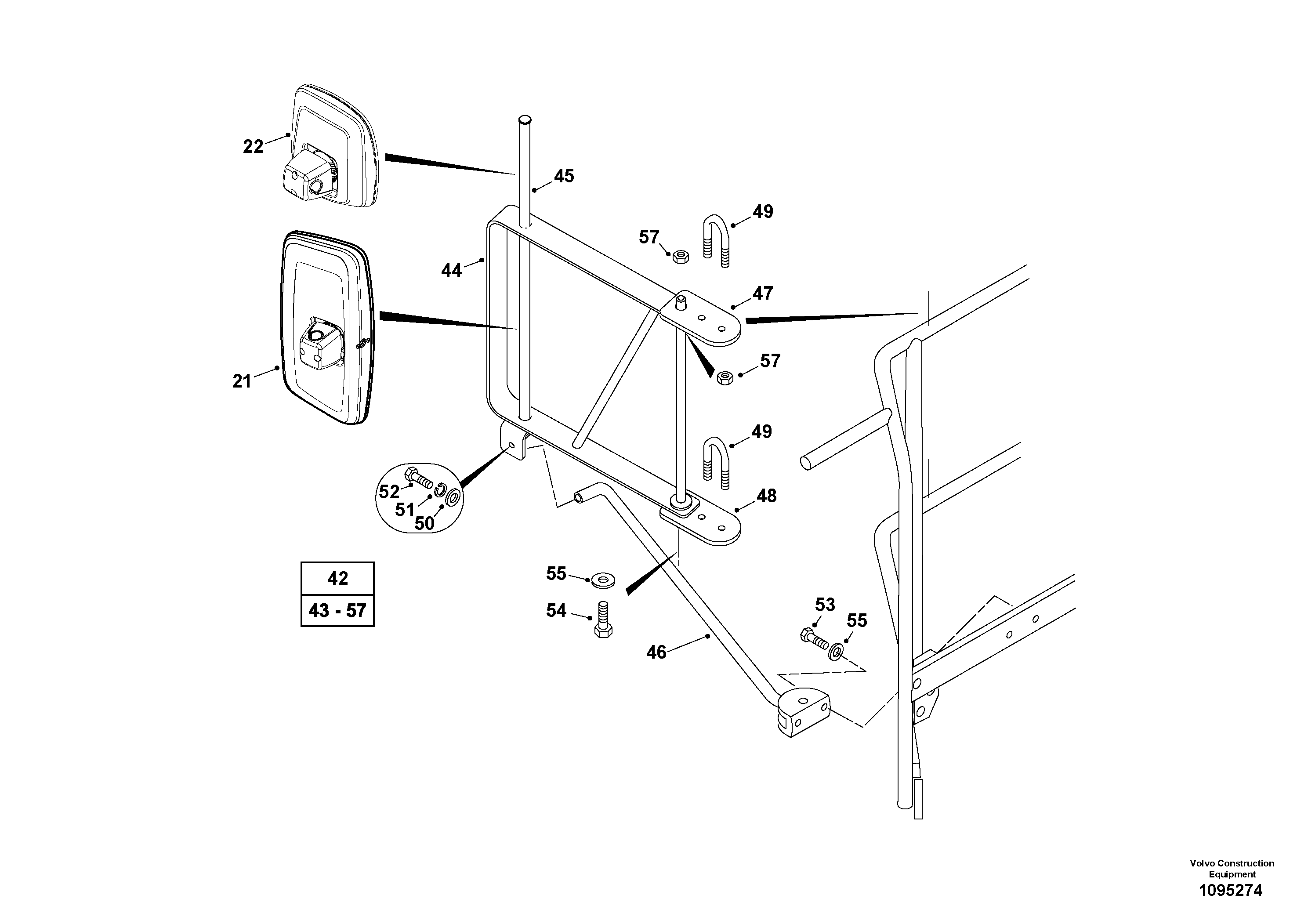 Seat frame TEL15367161 VOLVO