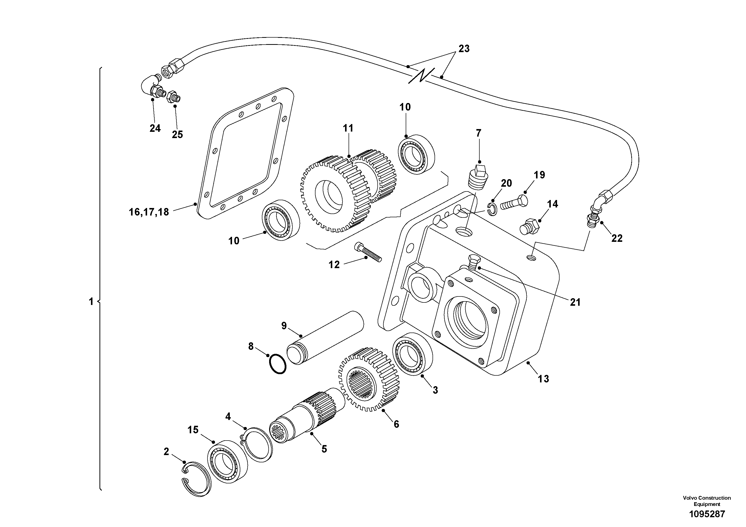 Timing gear casing TEL15253257 VOLVO